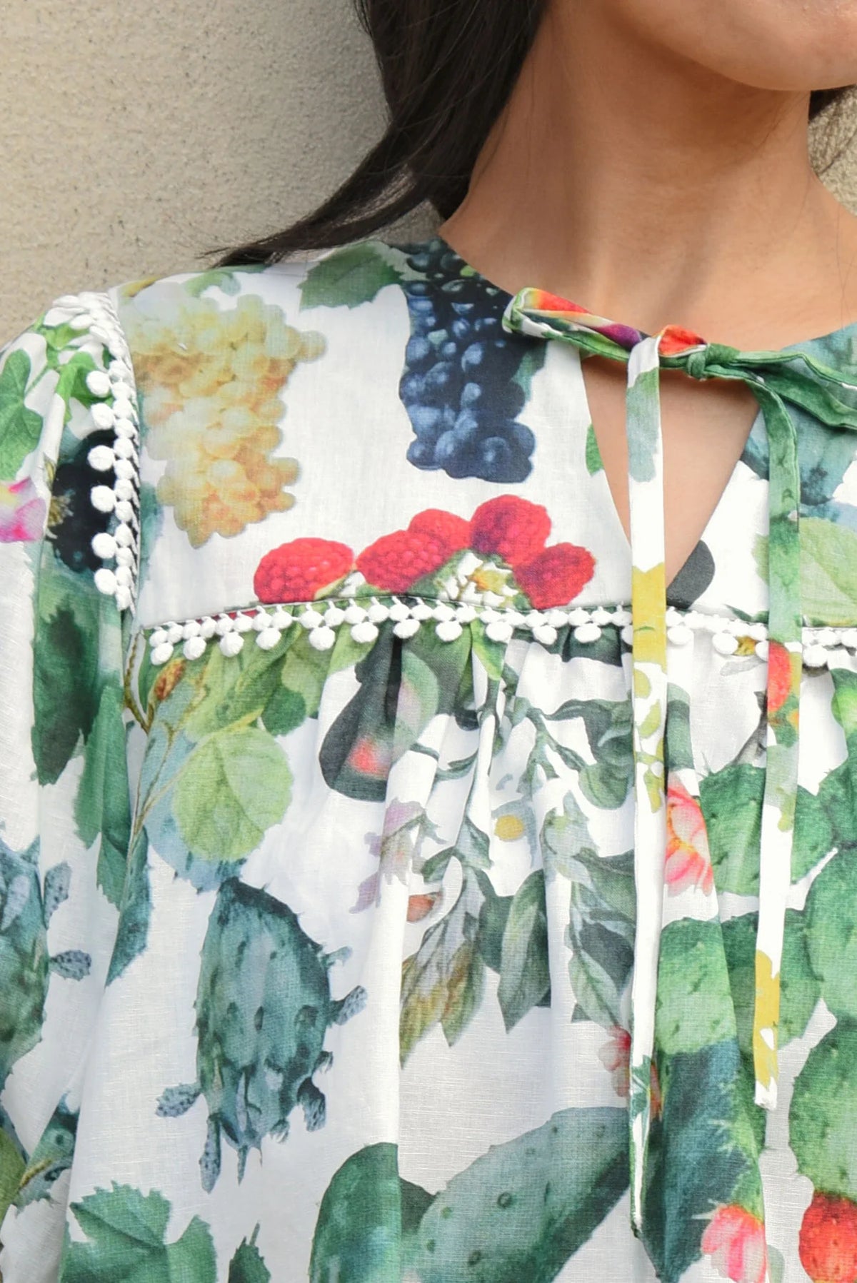 Trelise Cooper Puff and Play Fruit Print Top