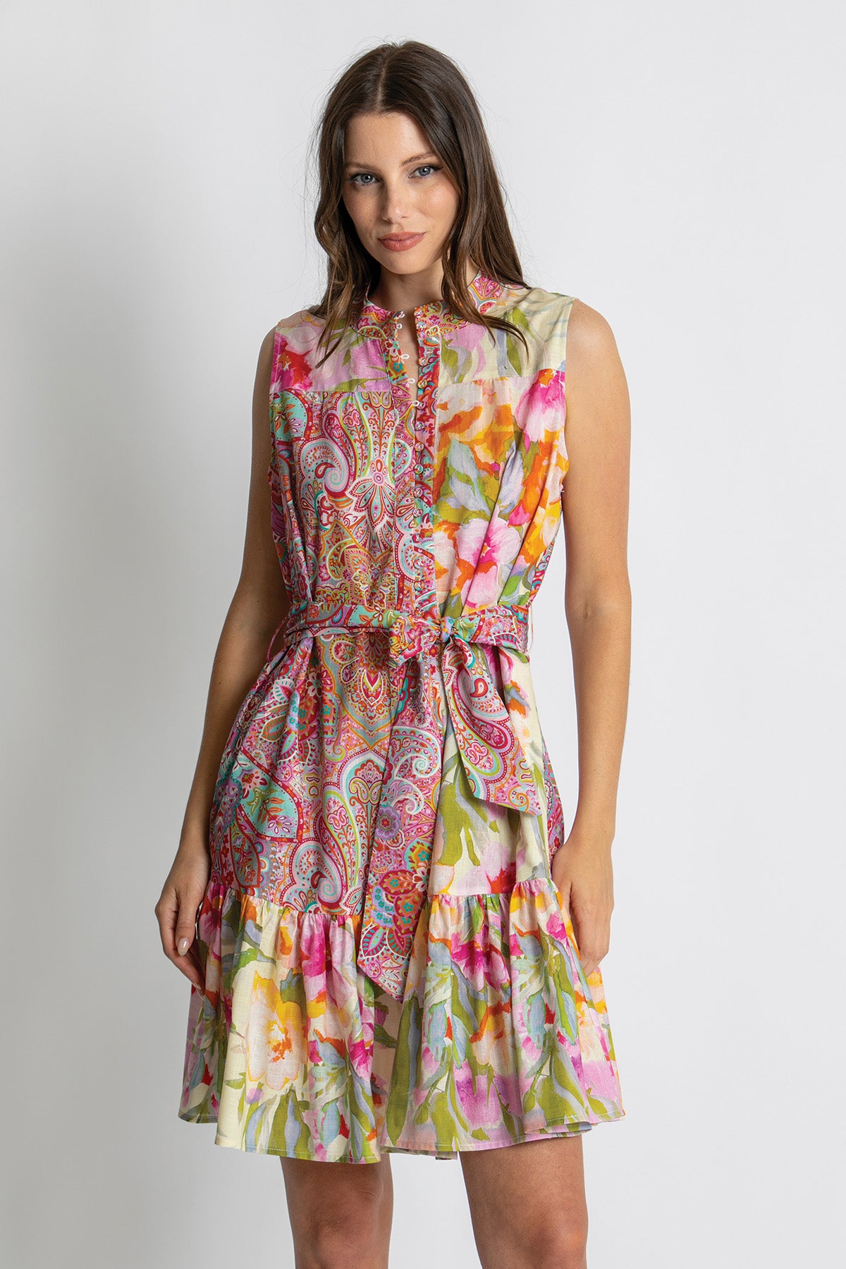 Kachel Sophie Pink Print Dress
