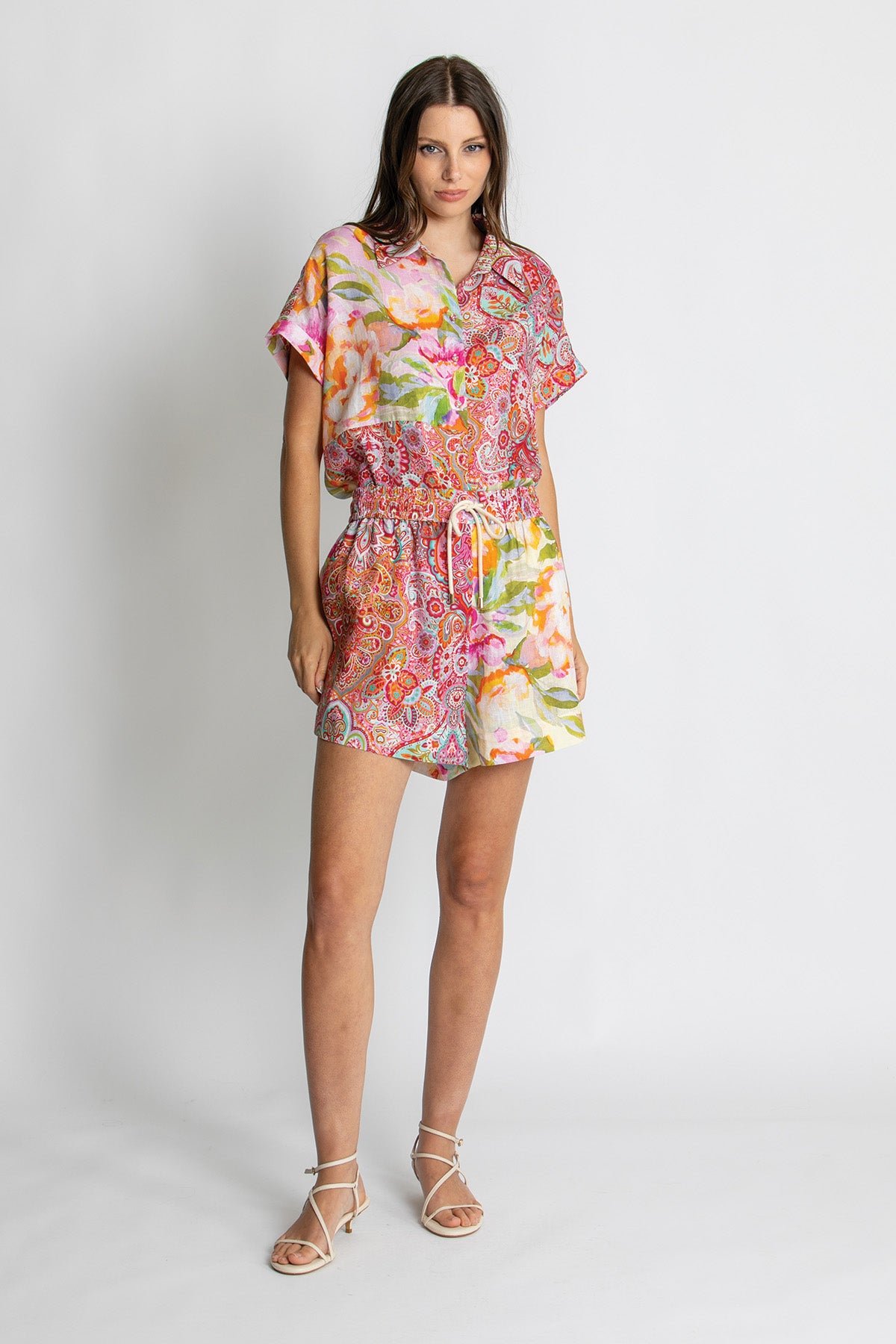 Kachel Sadie Pink Print Shorts