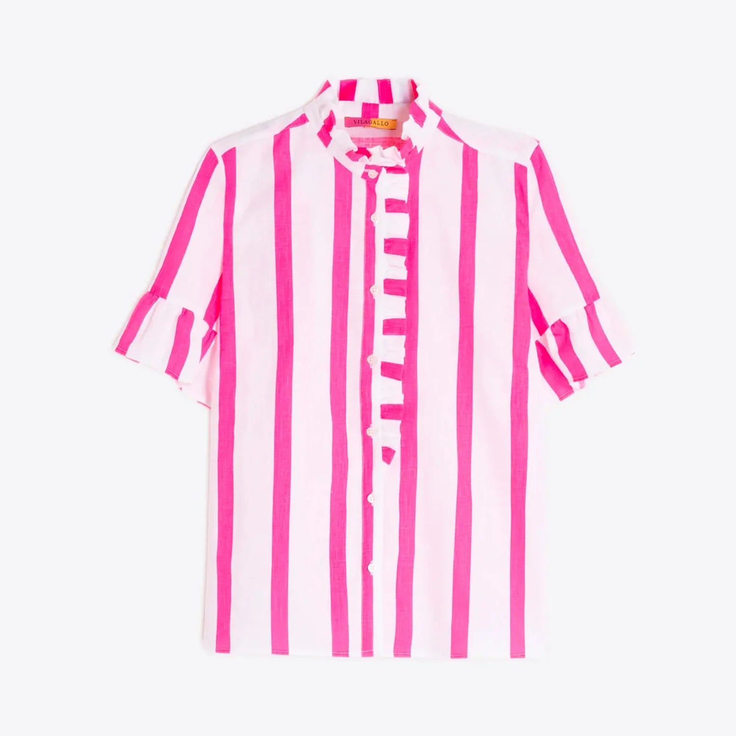 Vilagallo Carolina Neon Pink Striped Shirt