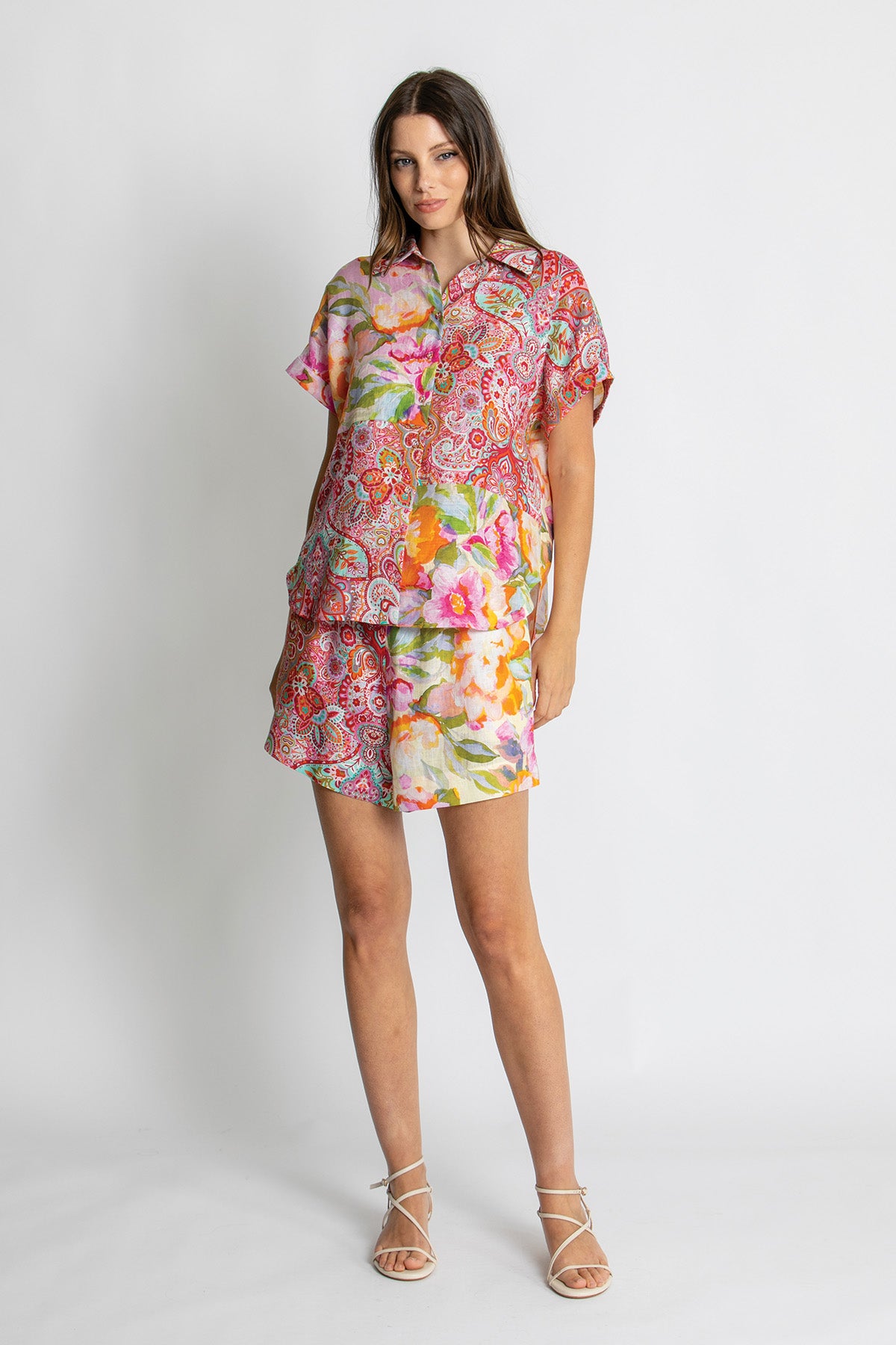 Kachel Madelyn Pink Print Shirt