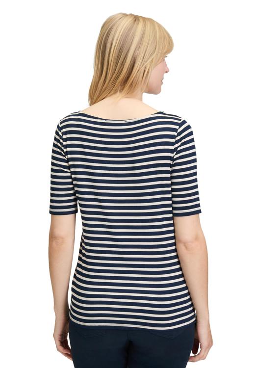 Betty Barclay - Navy and Beige Stripe T-Shirt