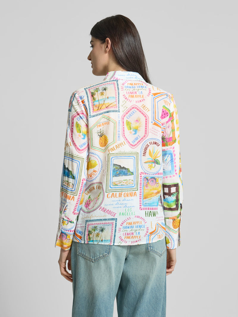 Emily Van Den Bergh - Tropical Fruity Button Up Blouse