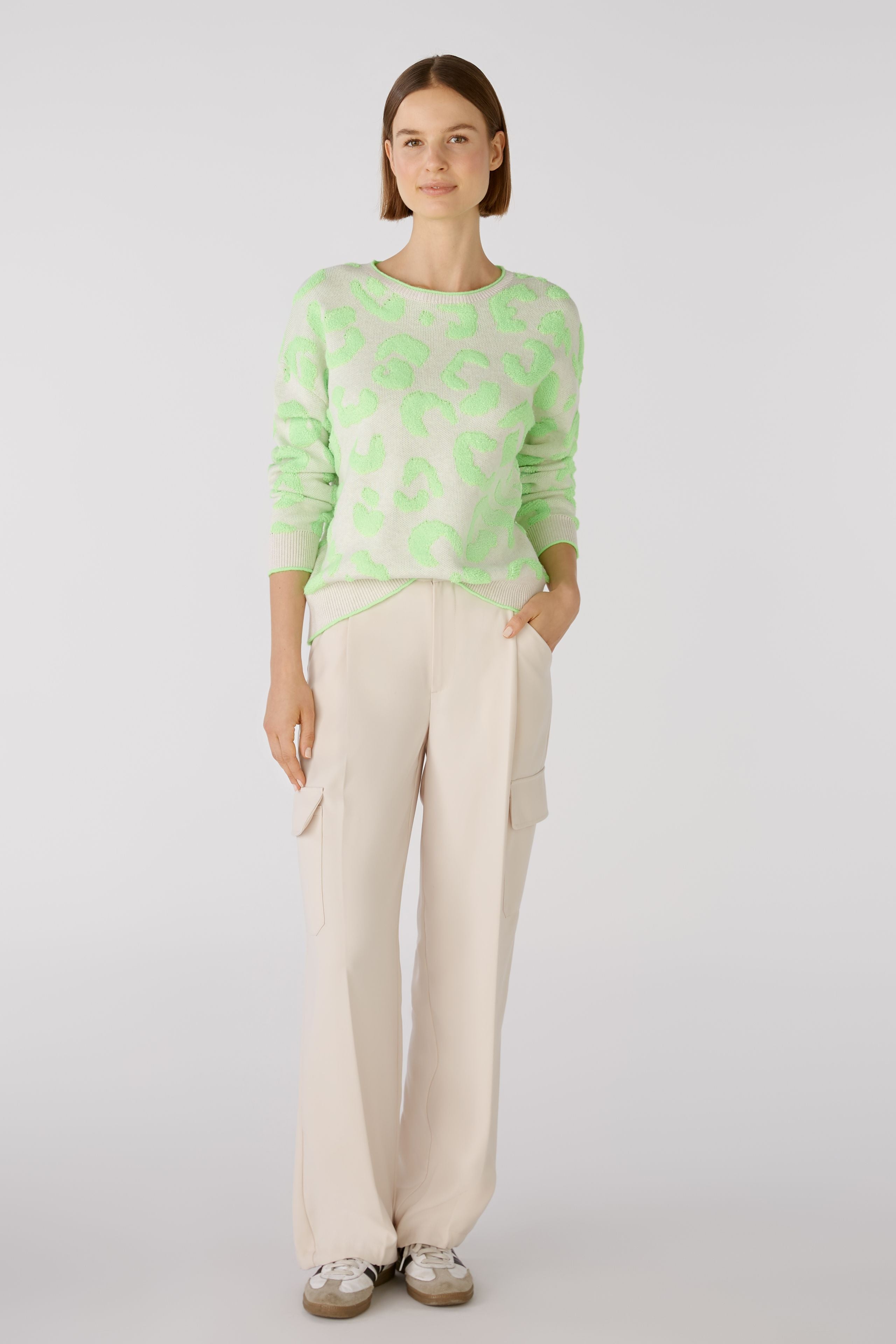 Oui - Neon Jacquard Jumper