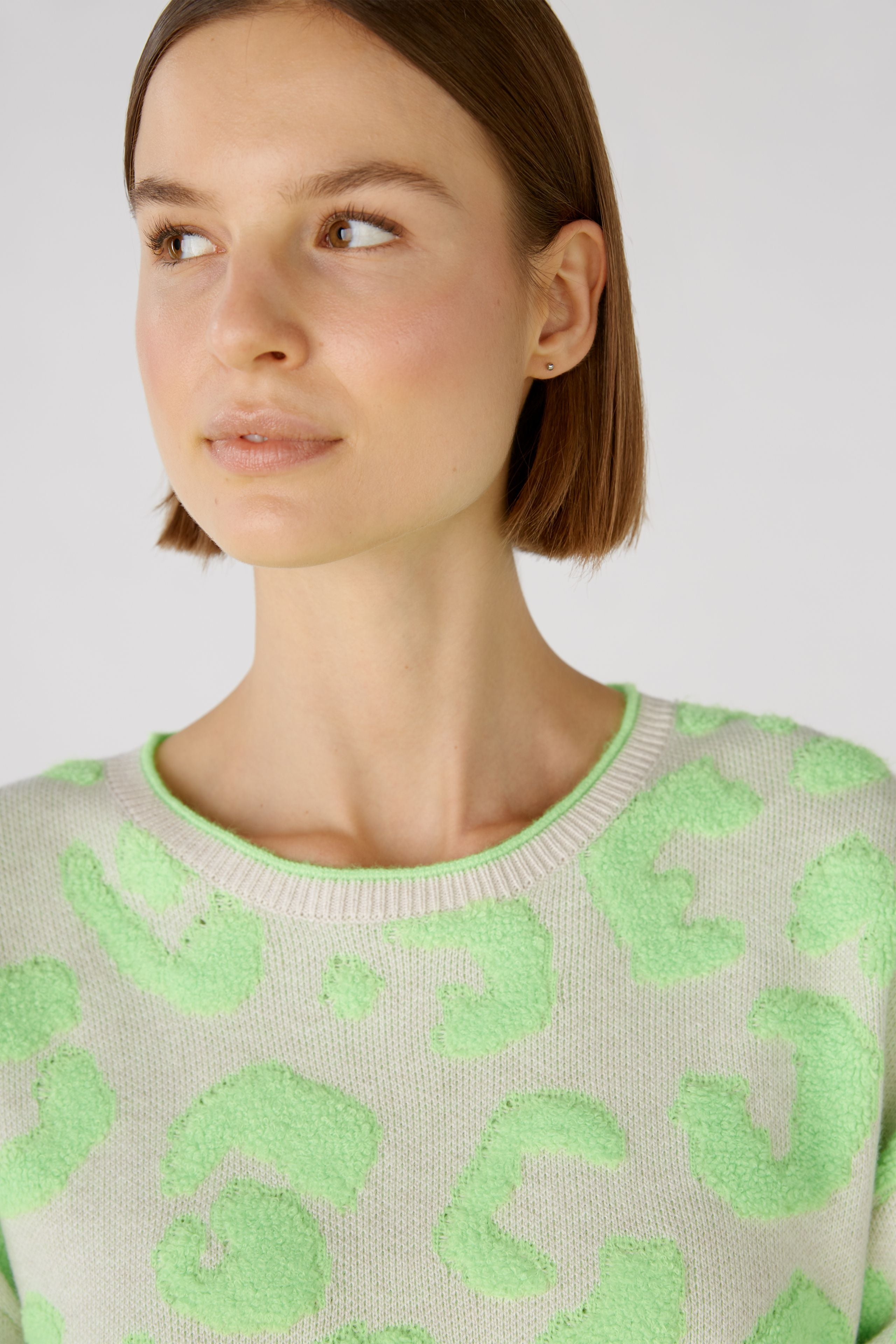 Oui - Neon Jacquard Jumper