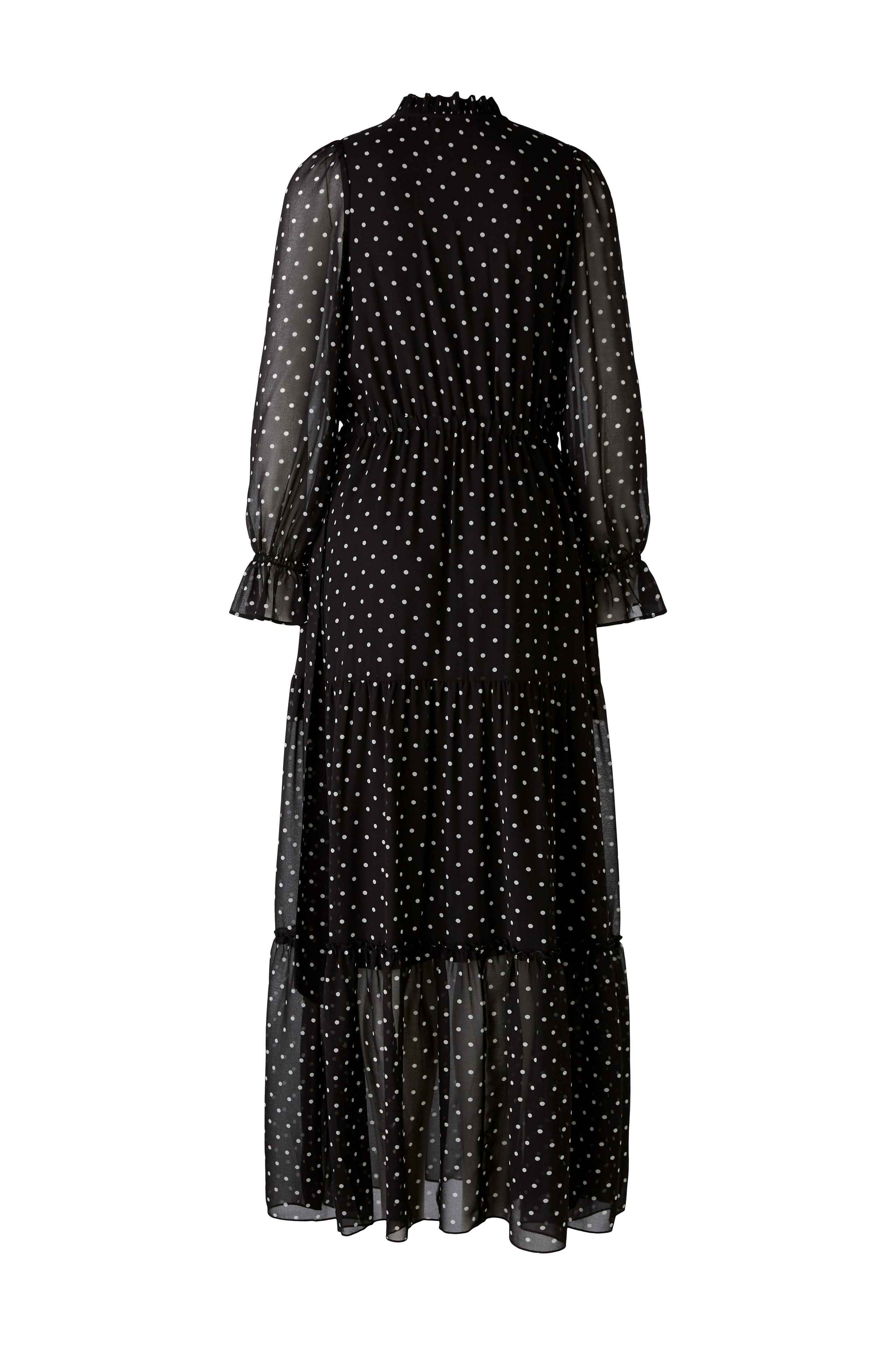 Oui- Black and White Spot Maxi Dress