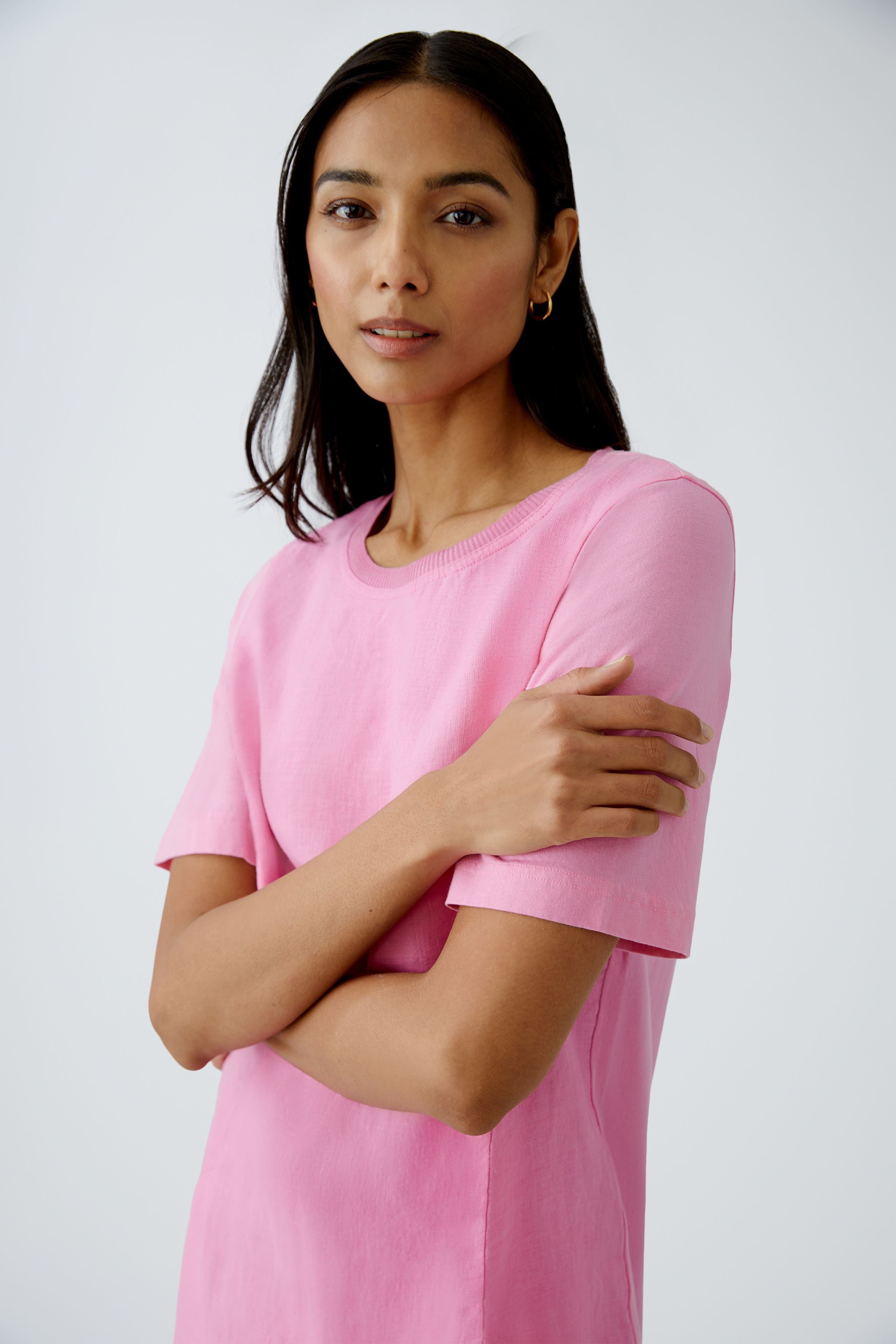 Oui - Pink Linen Dress