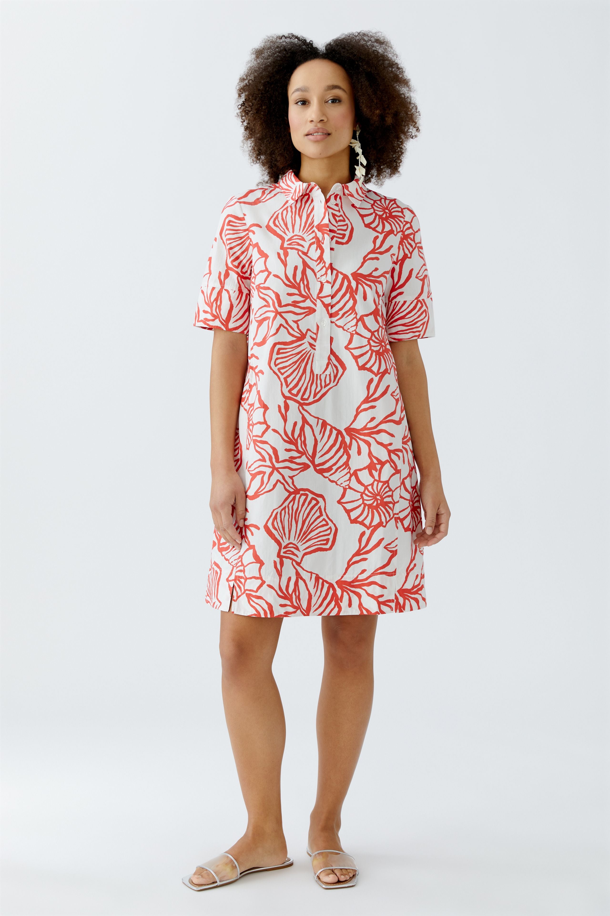 Oui- Red Coral Dress