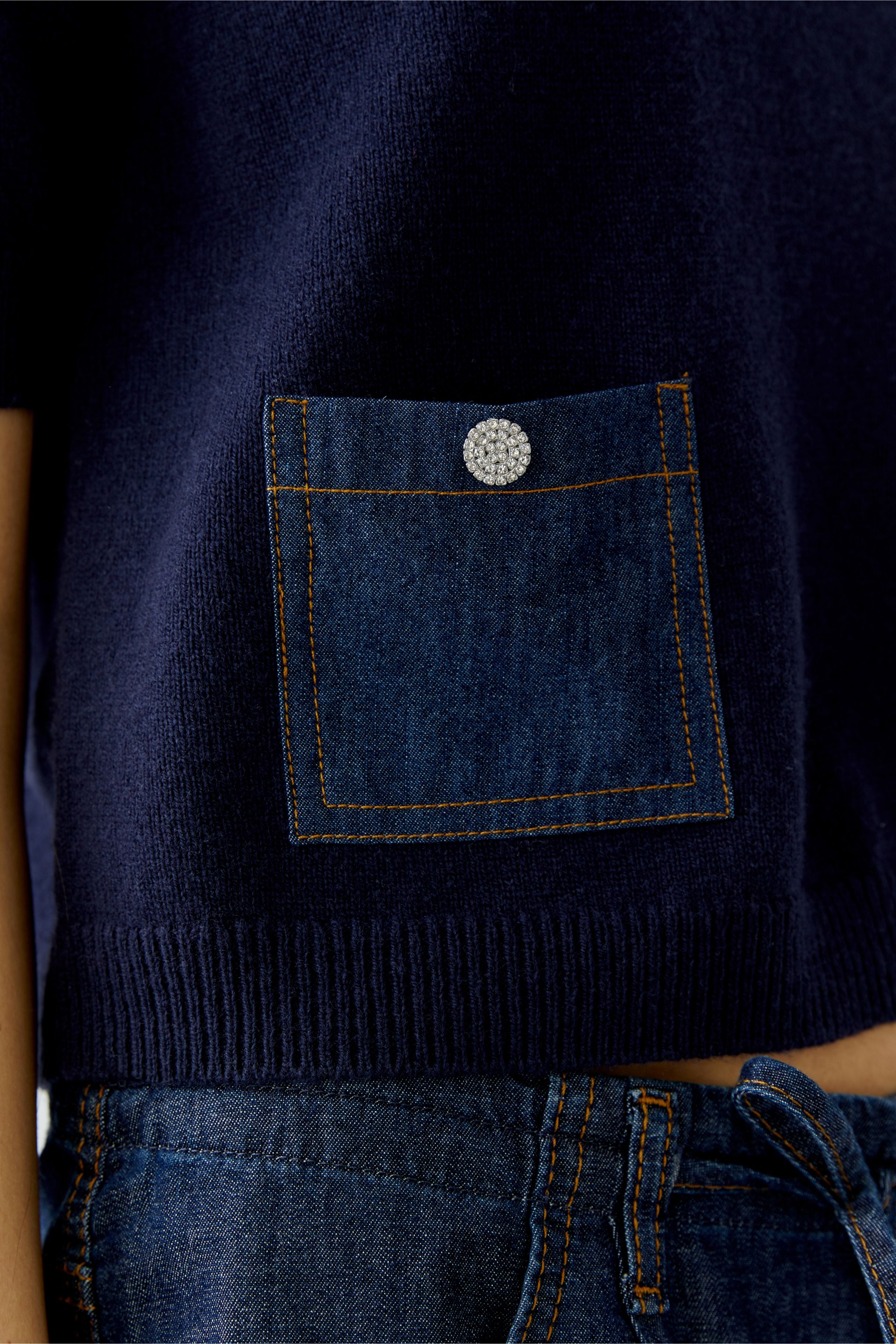 Oui- Denim Pocket Knit