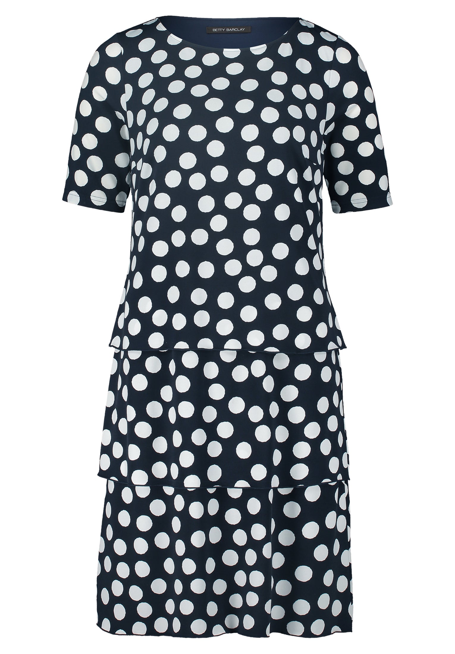 Betty Barclay - Navy and White Polka Dot Dress