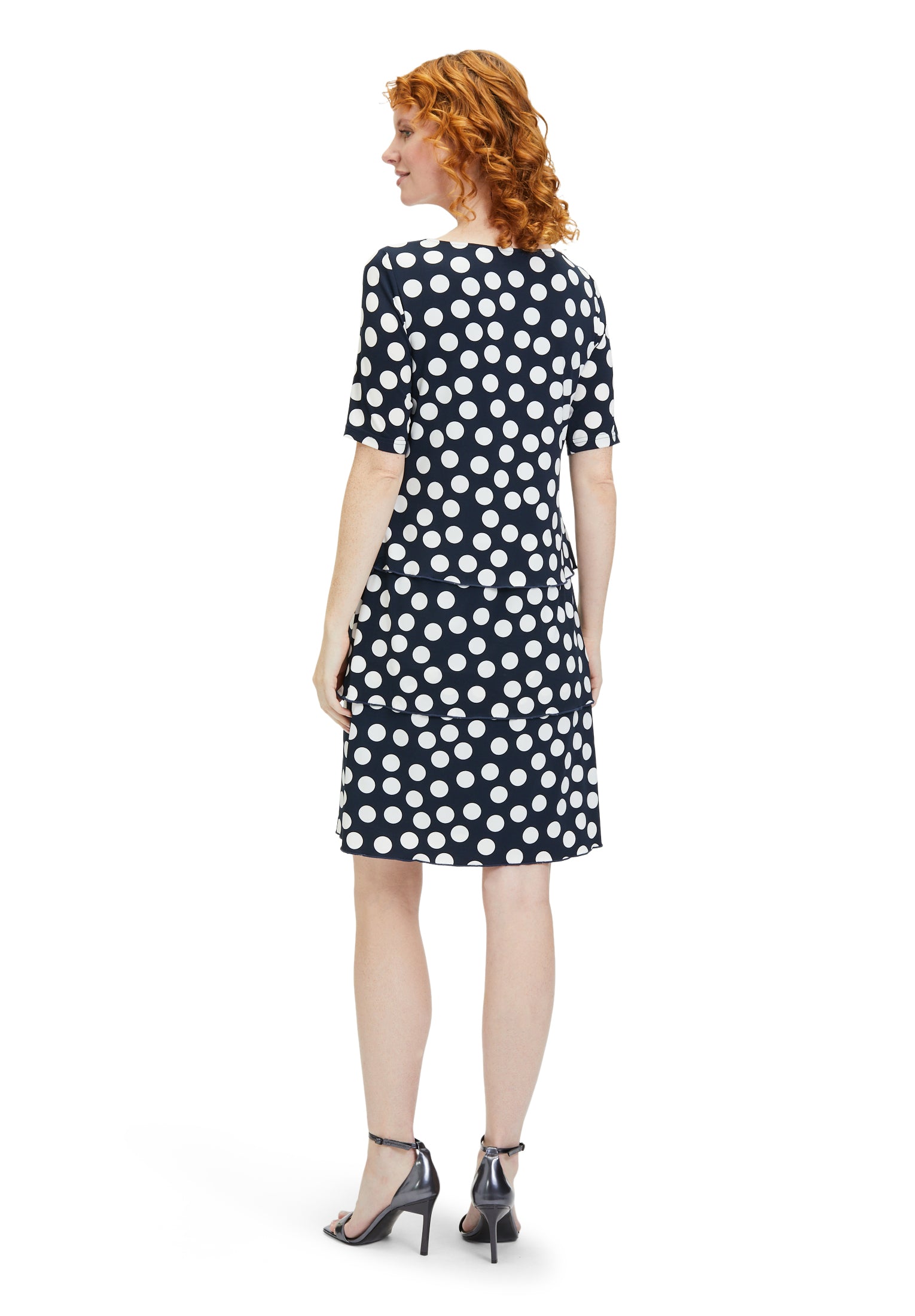 Betty Barclay - Navy and White Polka Dot Dress