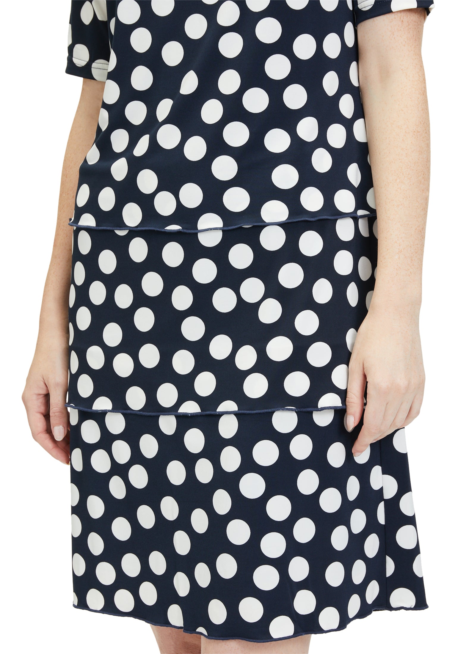 Betty Barclay - Navy and White Polka Dot Dress