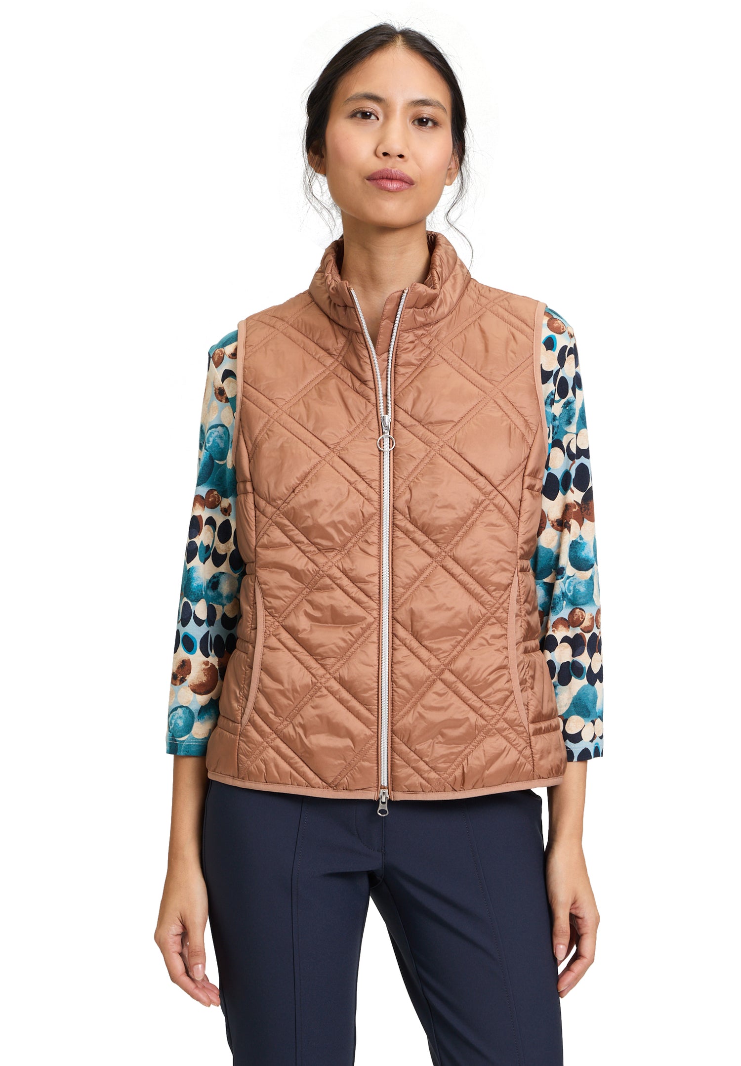 Betty Barclay - Quilted Puffer Vest in Tobacco