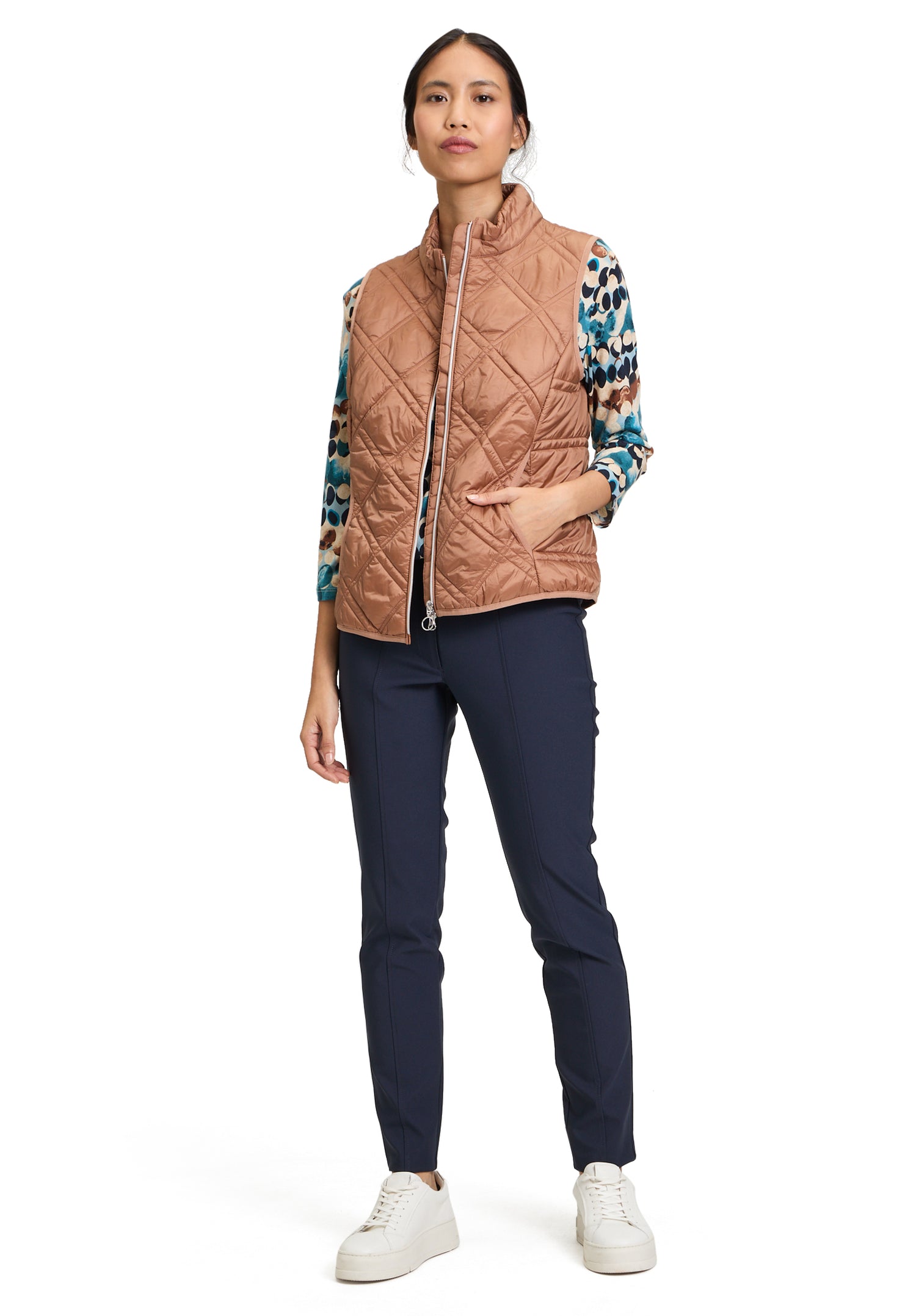 Betty Barclay - Quilted Puffer Vest in Tobacco