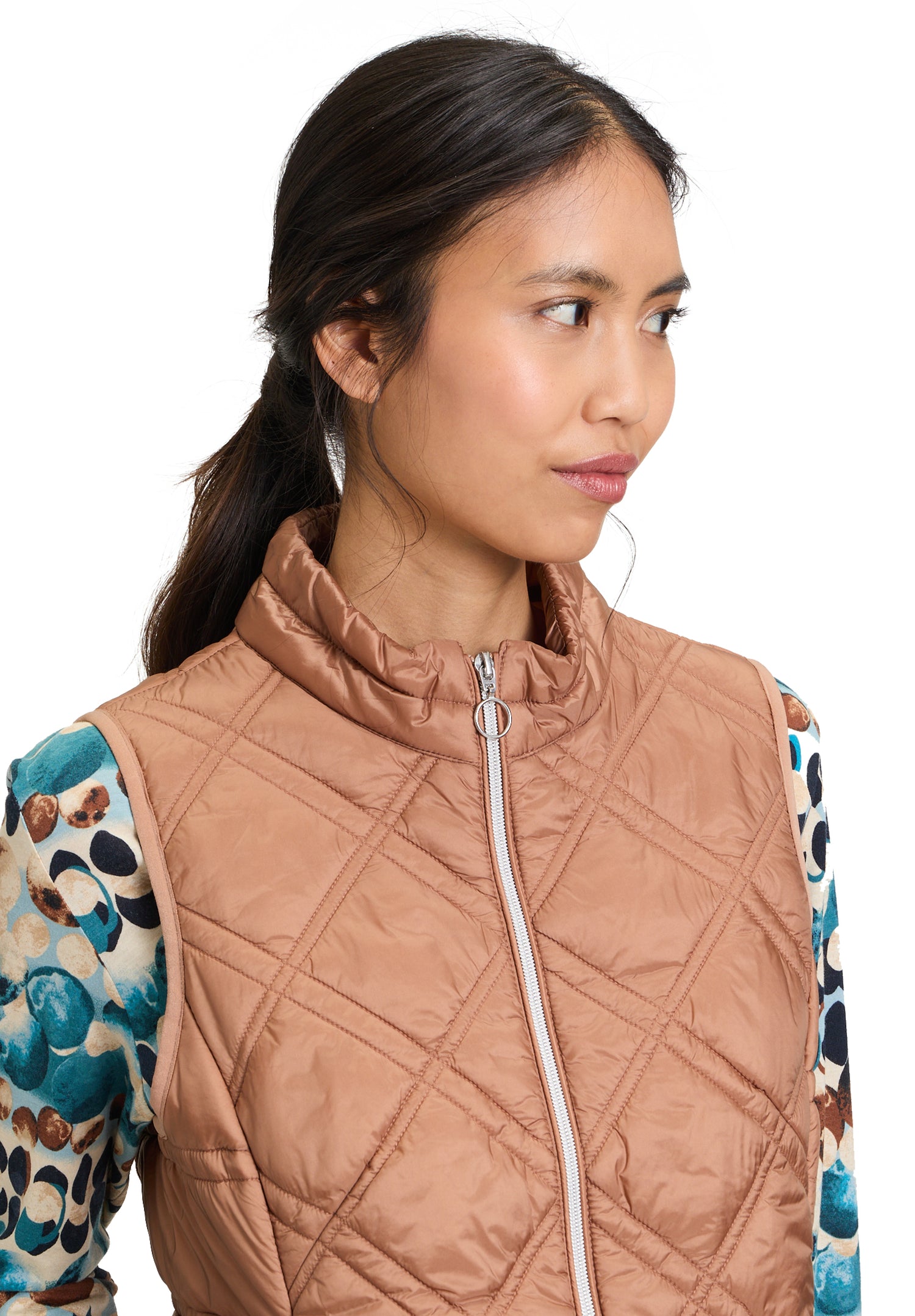 Betty Barclay - Quilted Puffer Vest in Tobacco