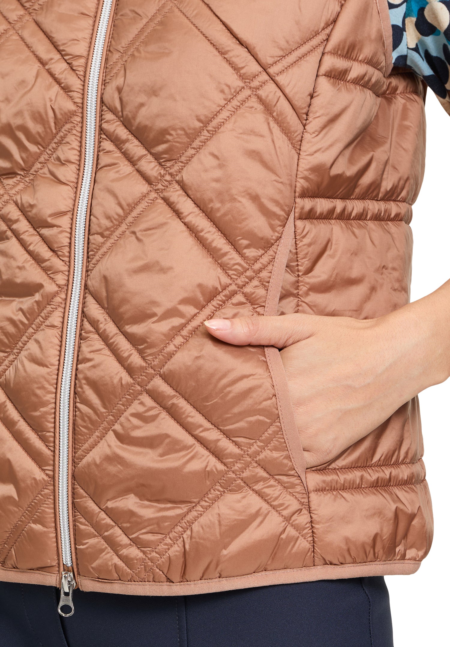 Betty Barclay - Quilted Puffer Vest in Tobacco
