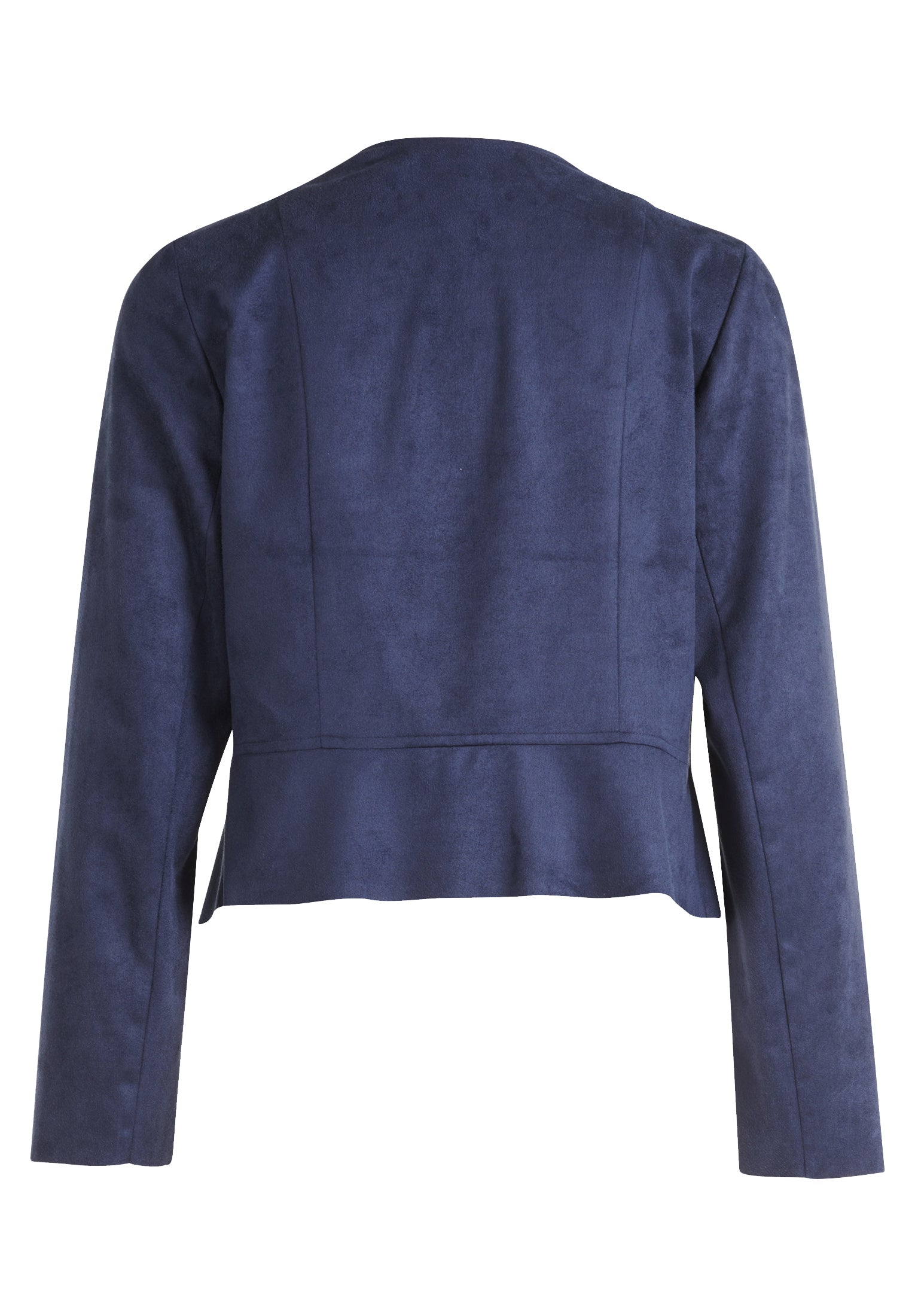 Betty Barclay - Faux Suade Soft Navy Cropped Jacket