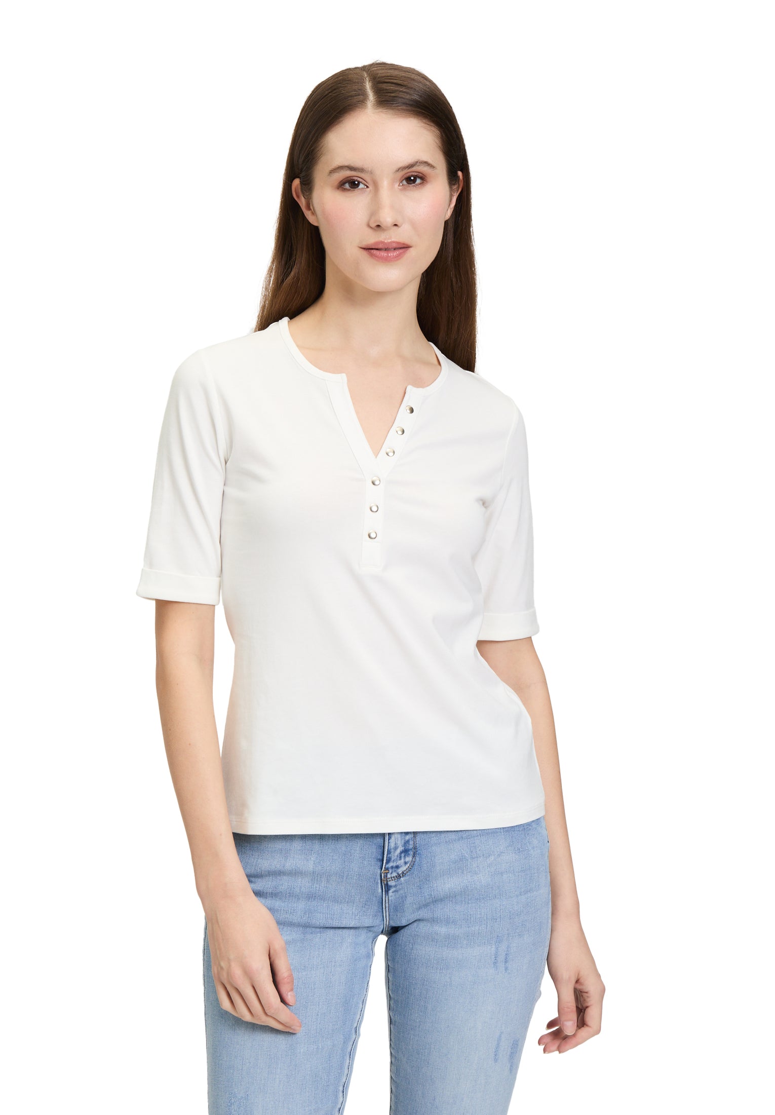 Betty Barclay - Button Down Silver Stud T Shirt