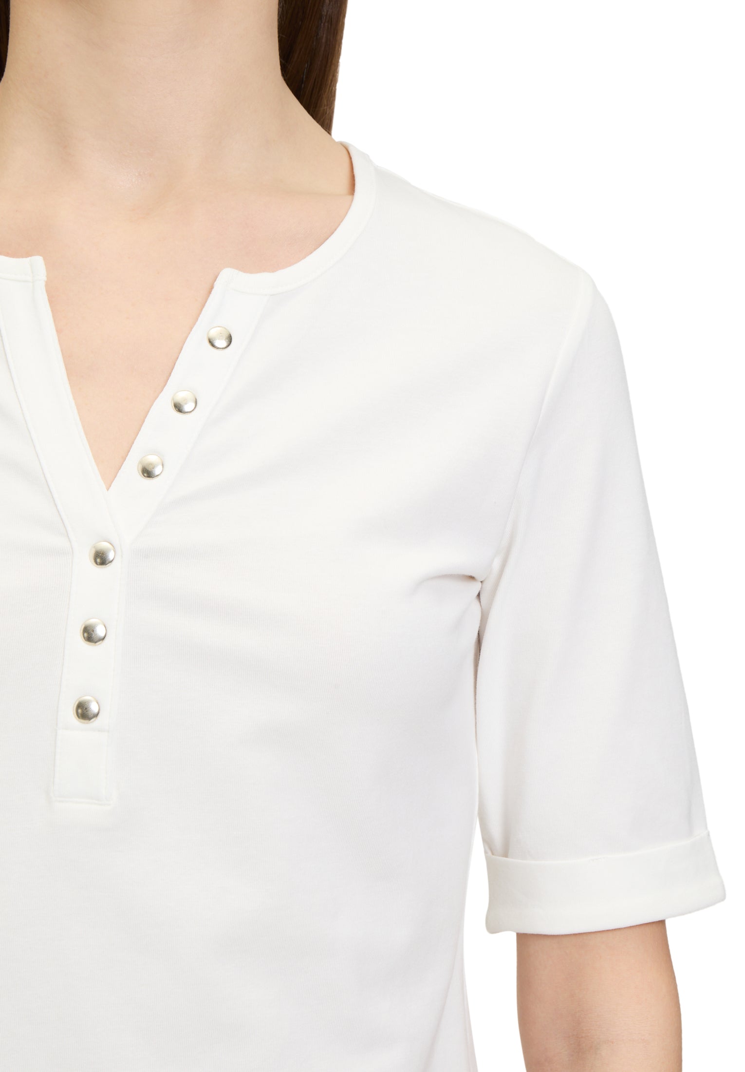 Betty Barclay - Button Down Silver Stud T Shirt