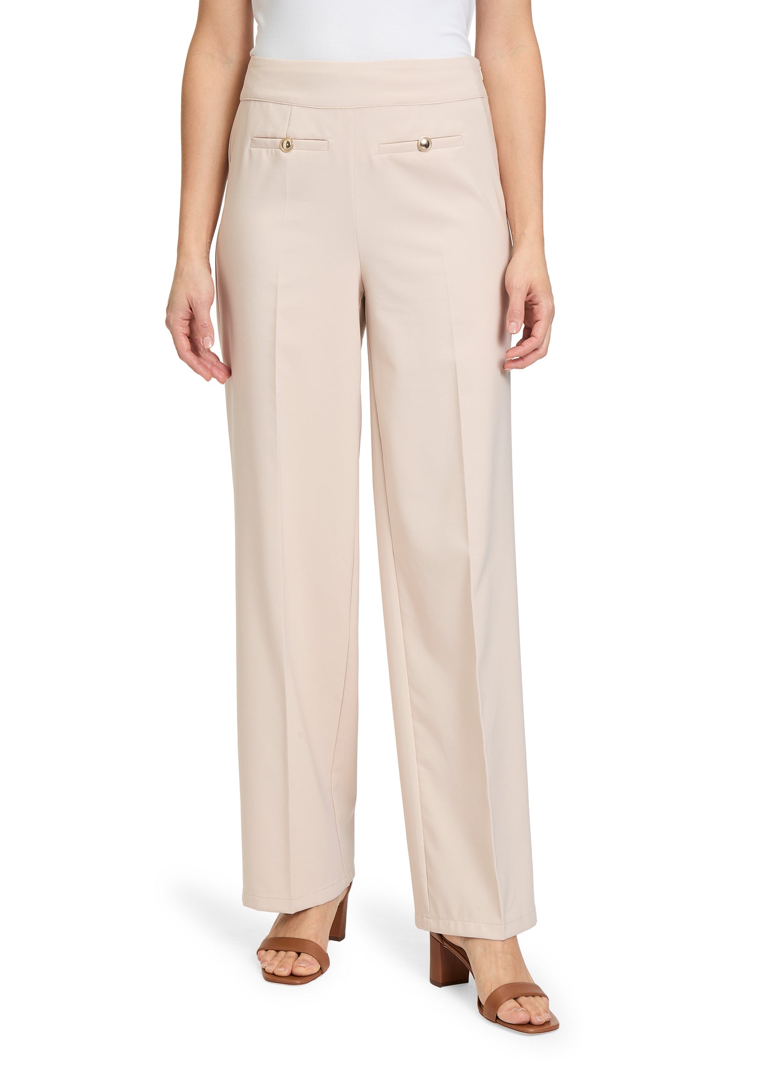 Betty Barclay - Relaxed Fit Smart Trousers Beige