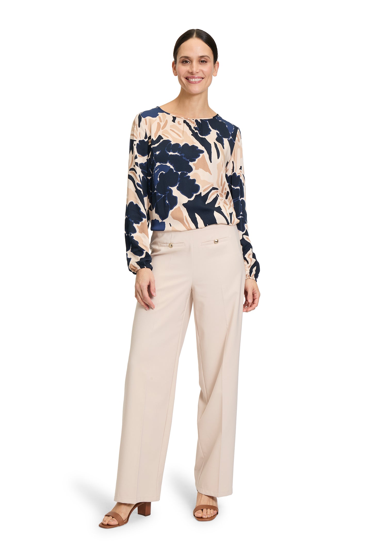 Betty Barclay - Relaxed Fit Smart Trousers Beige
