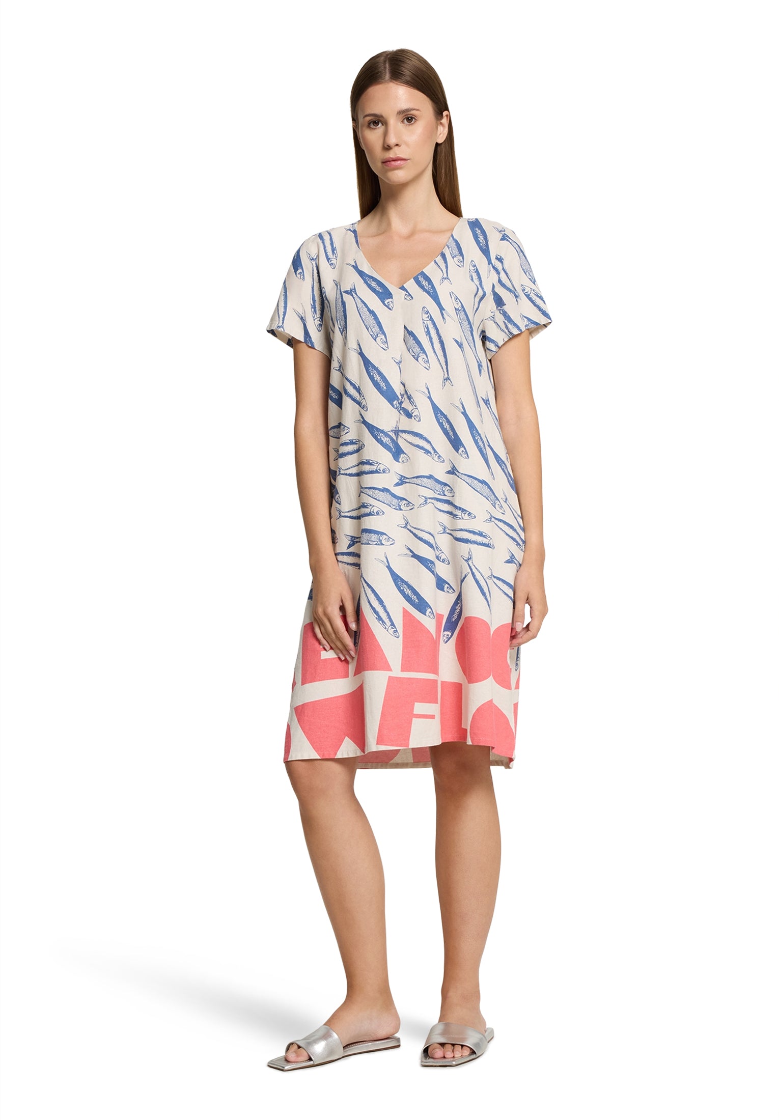 Betty Barclay - Fun Print V Neck Dress