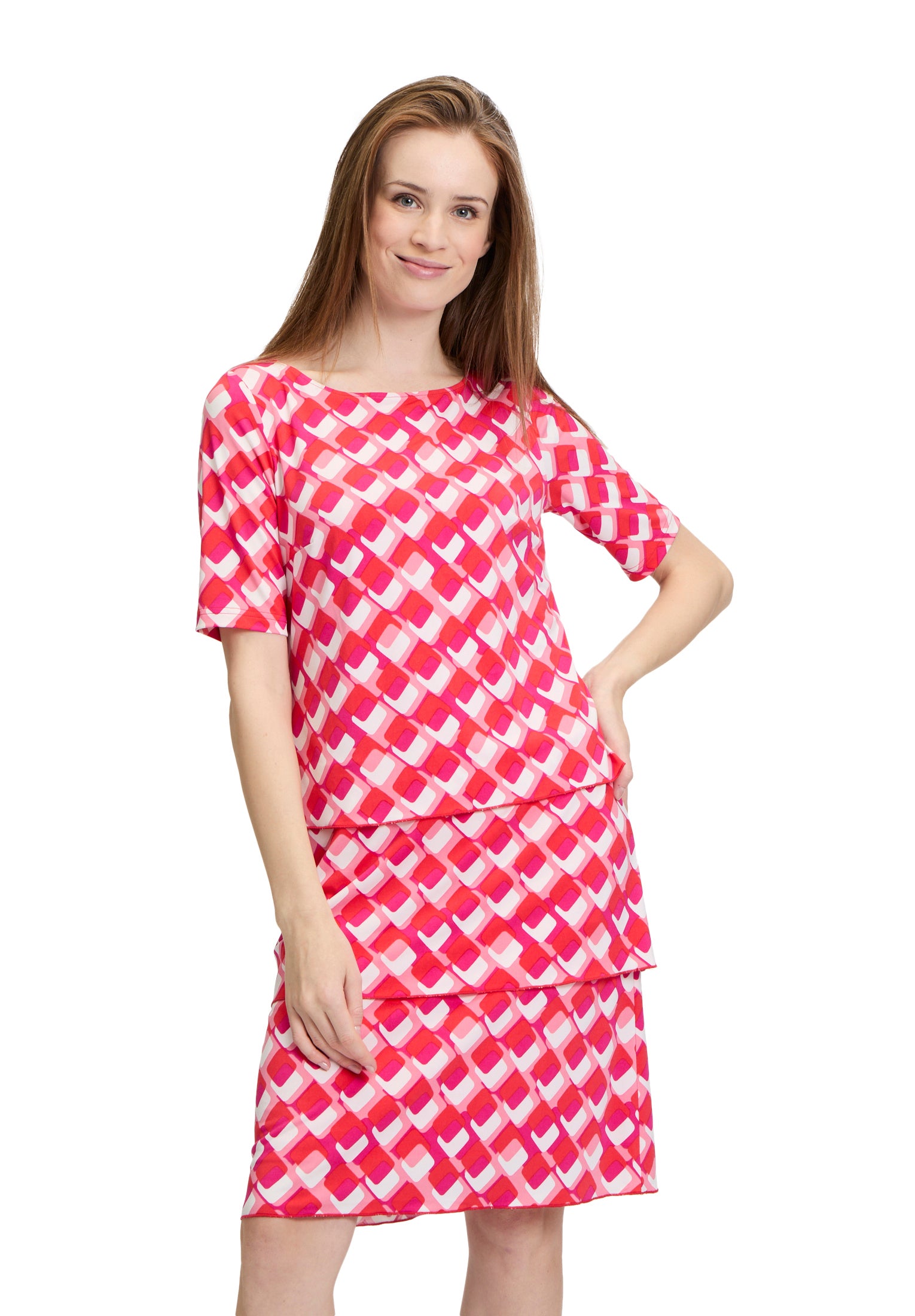 Betty Barclay - Vibrant Mixed Colour Pattern Dress