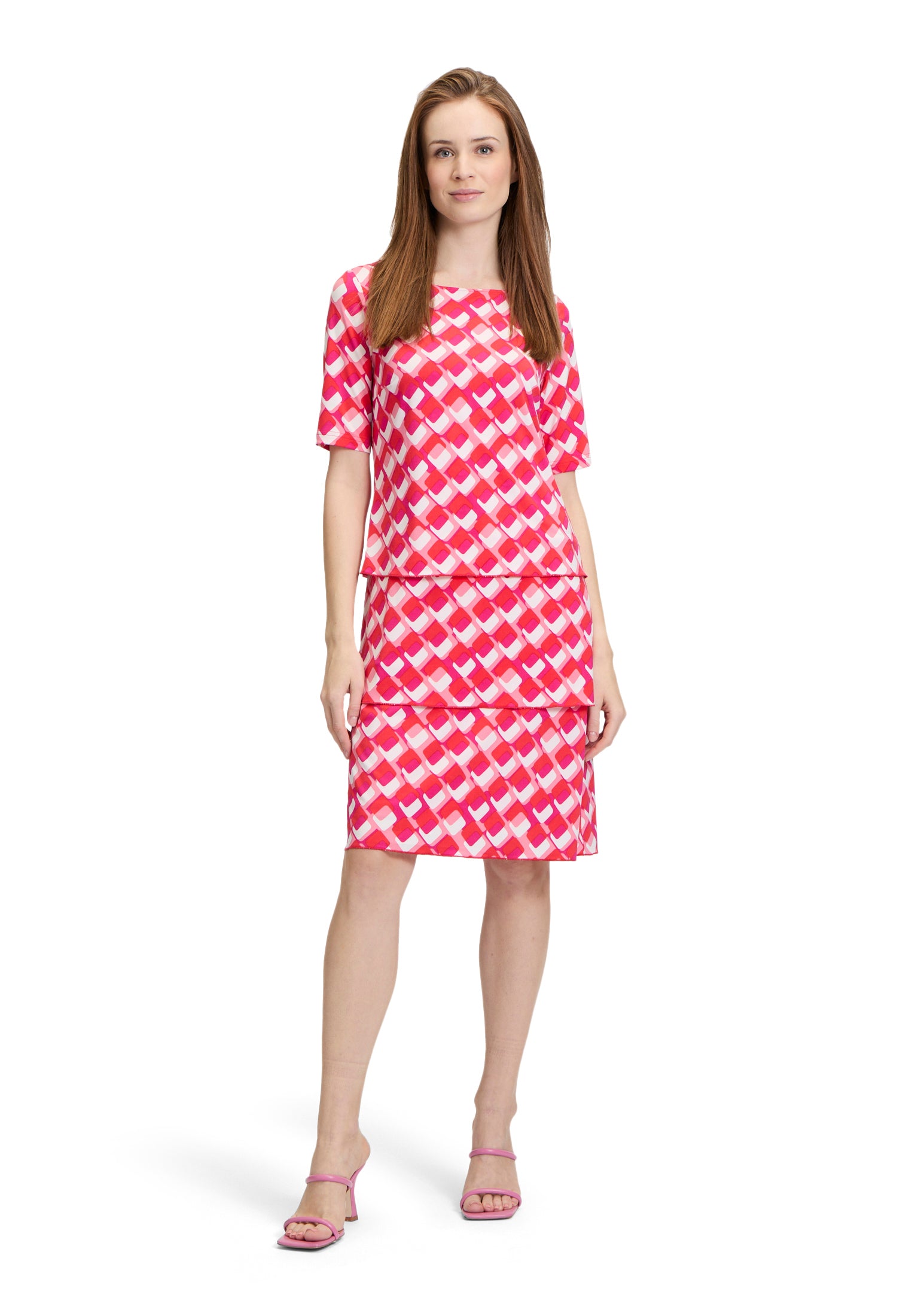 Betty Barclay - Vibrant Mixed Colour Pattern Dress