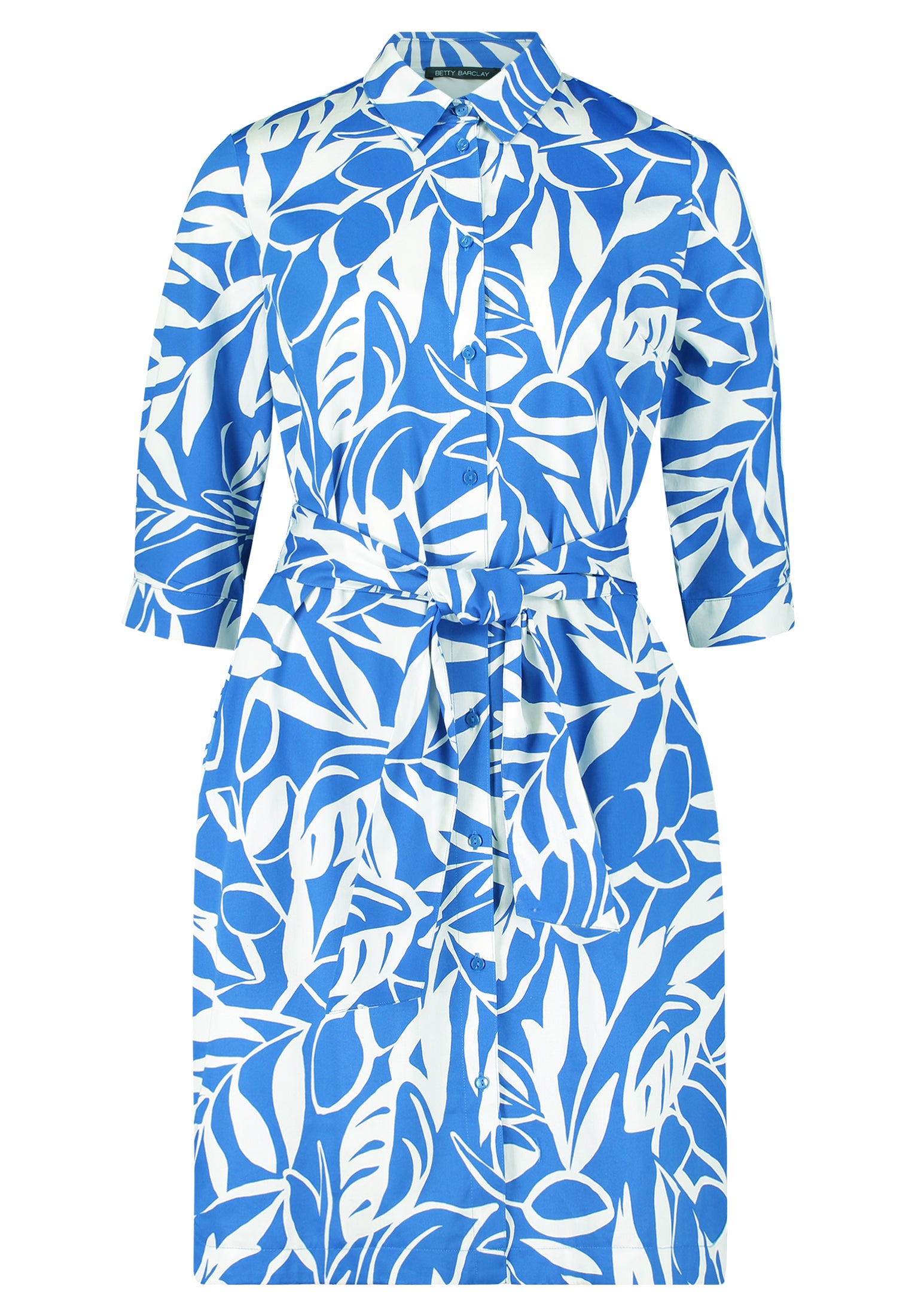 Betty Barclay - Cobolt Blue and White Print Shirt Dress