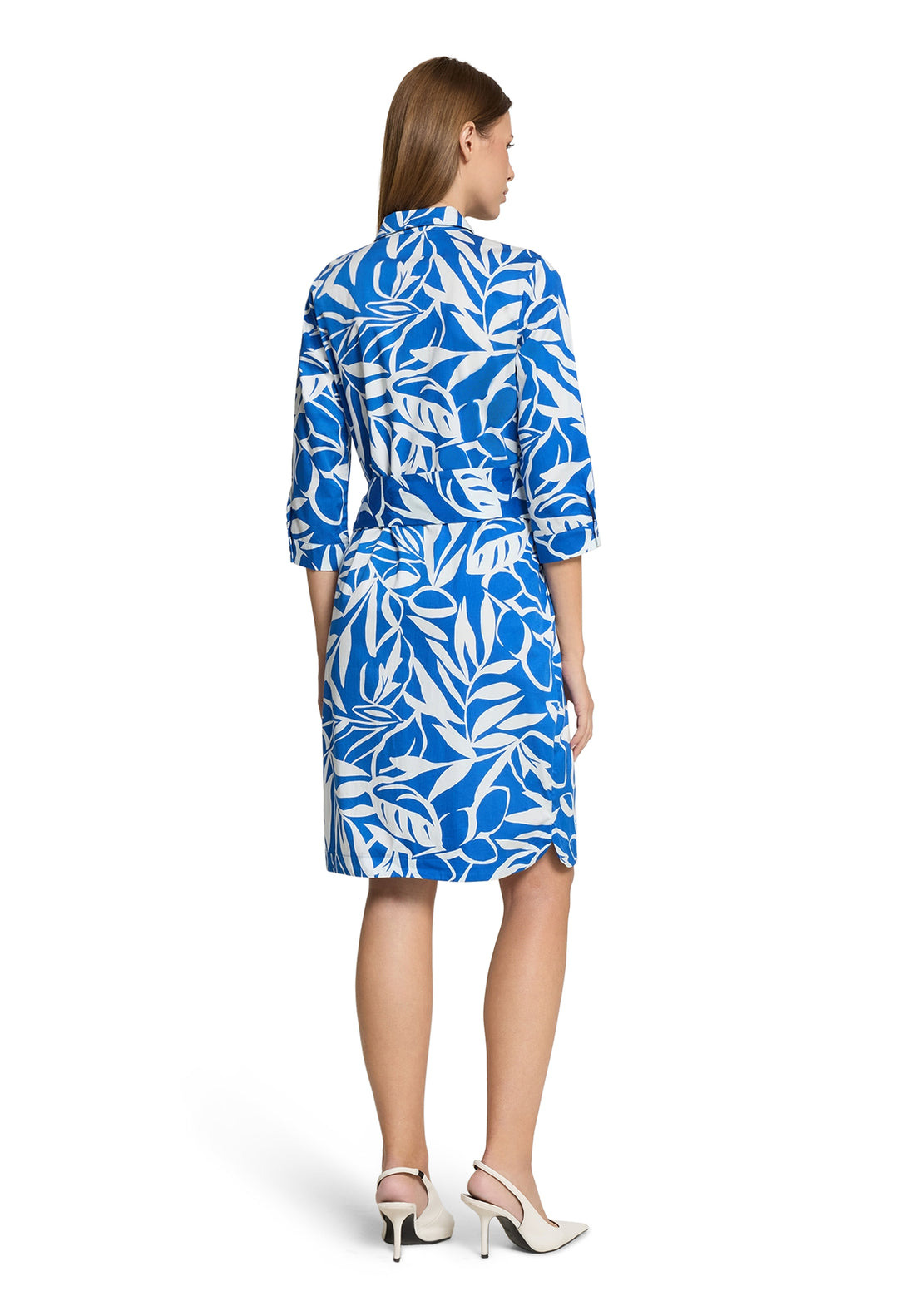 Betty Barclay - Cobolt Blue and White Print Shirt Dress