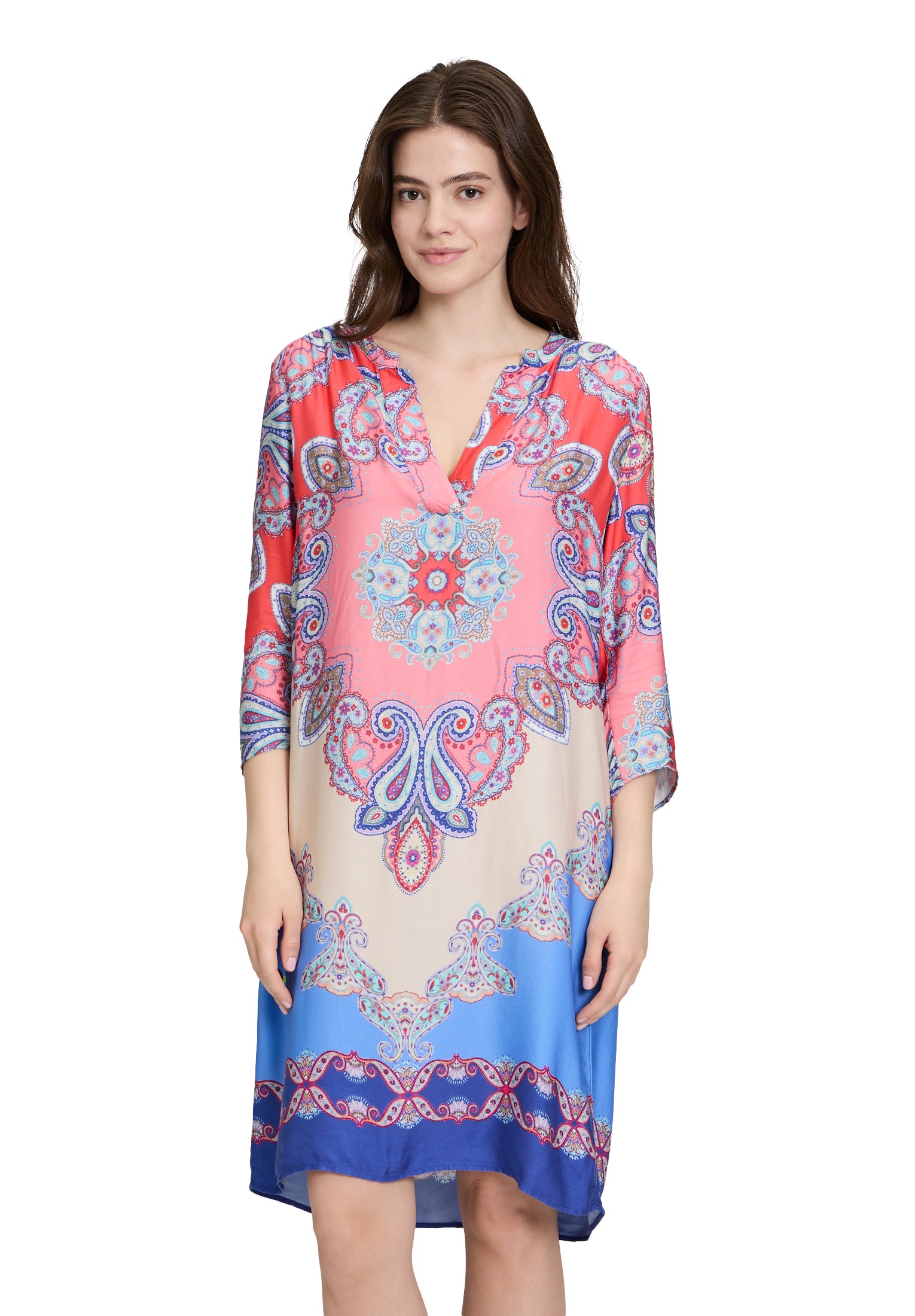 Betty Barclay - Vibrant Paisley Bohemian Print Tunic Style Dress