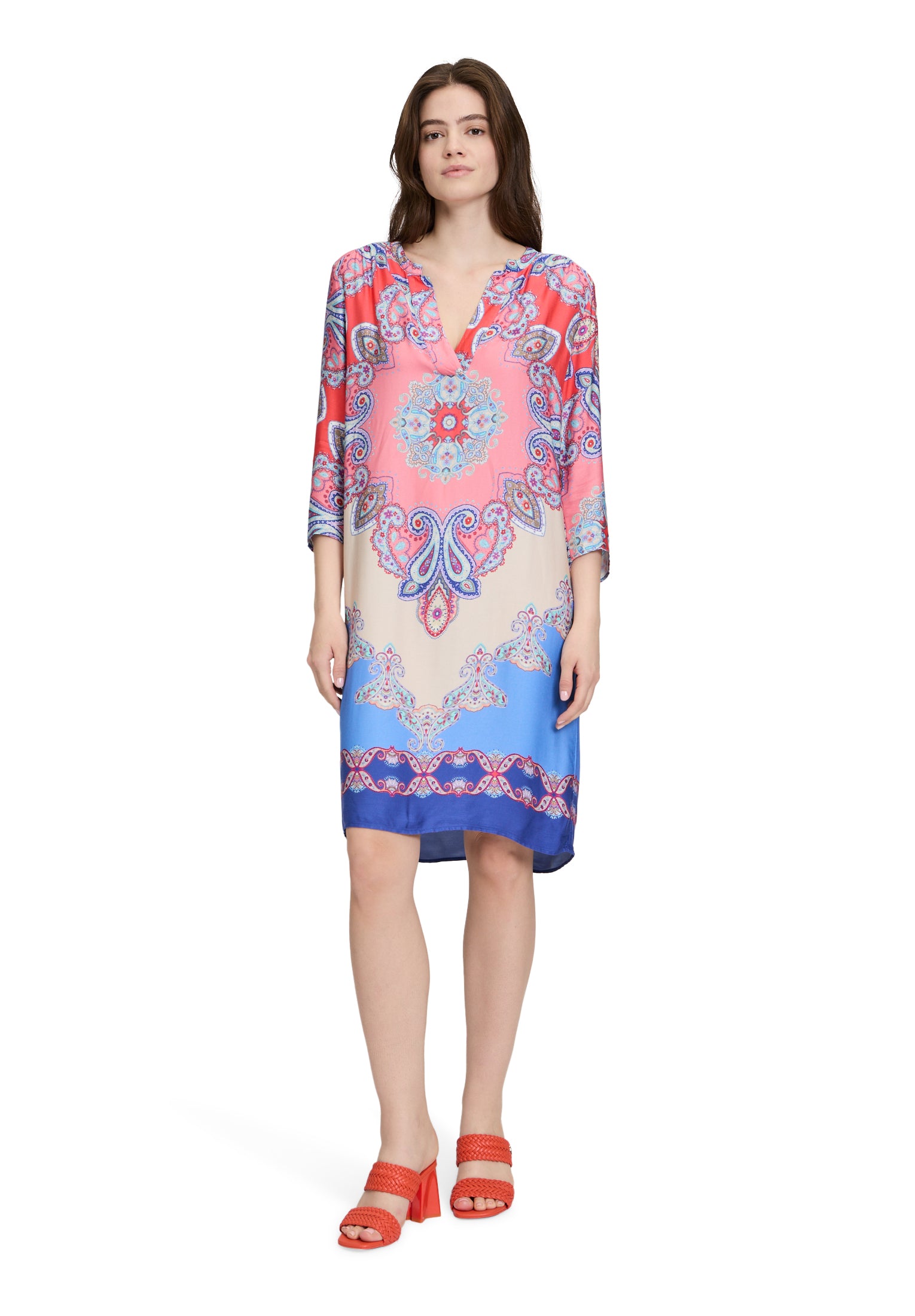 Betty Barclay - Vibrant Paisley Bohemian Print Tunic Style Dress