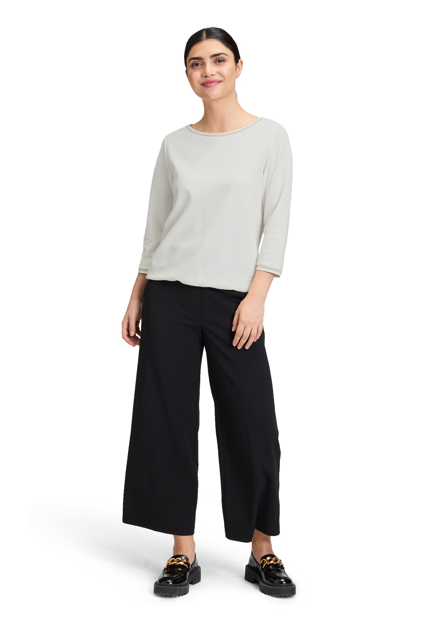 Betty Barclay - Cream Top with Gold Trim