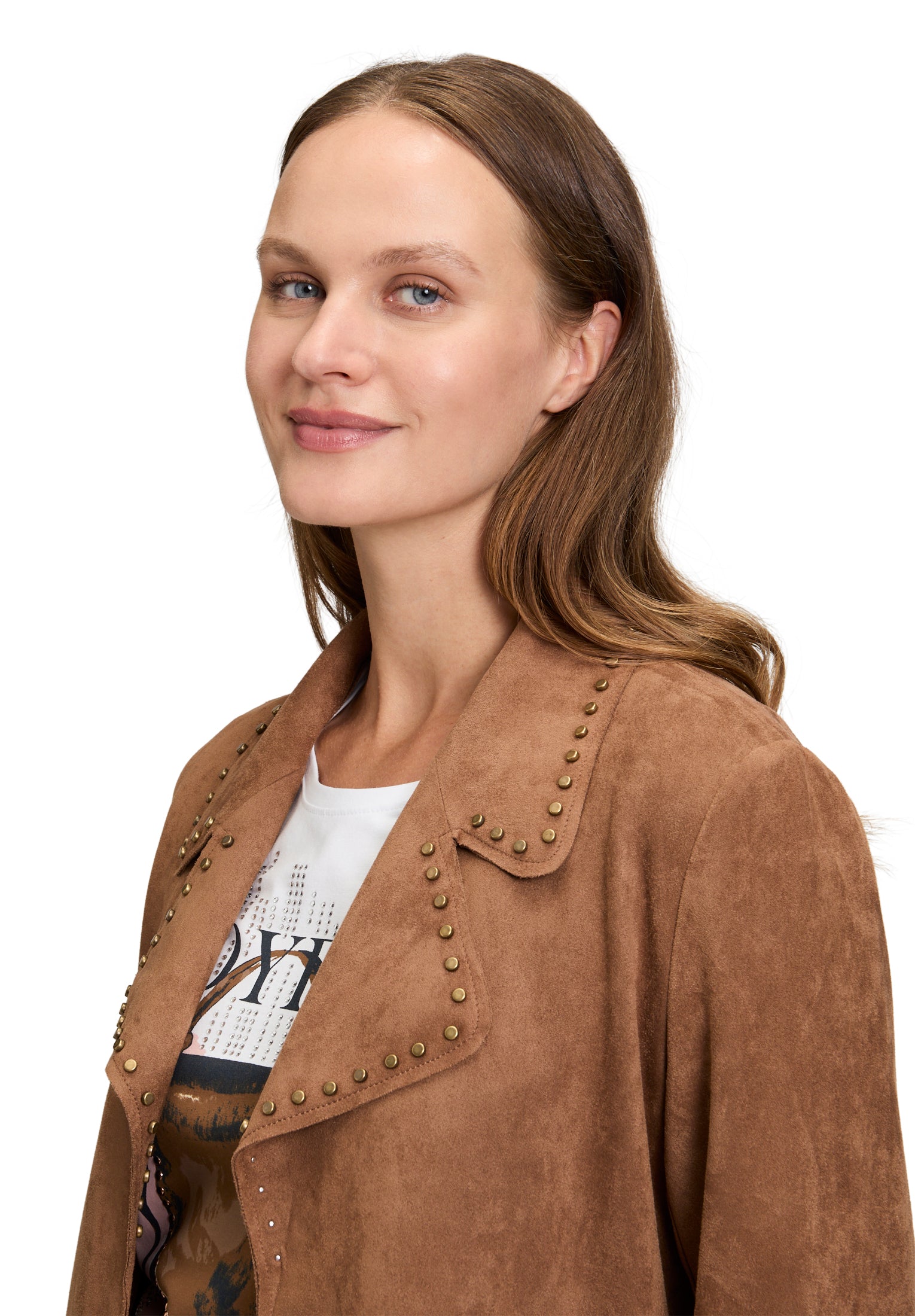 Betty Barclay- Tobacco Suede Jacket