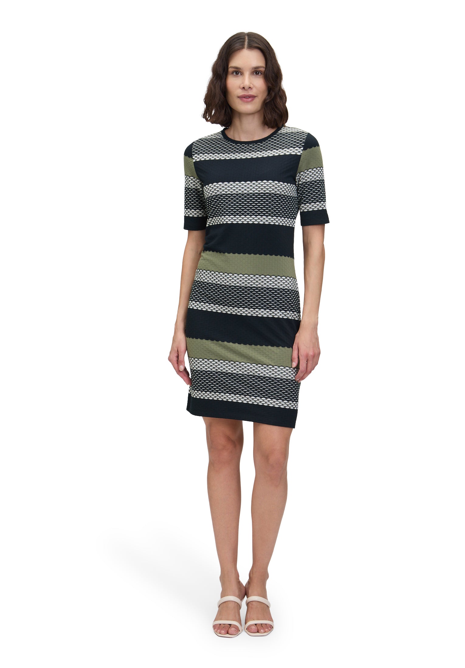Betty Barclay - Olive Stripe Dress