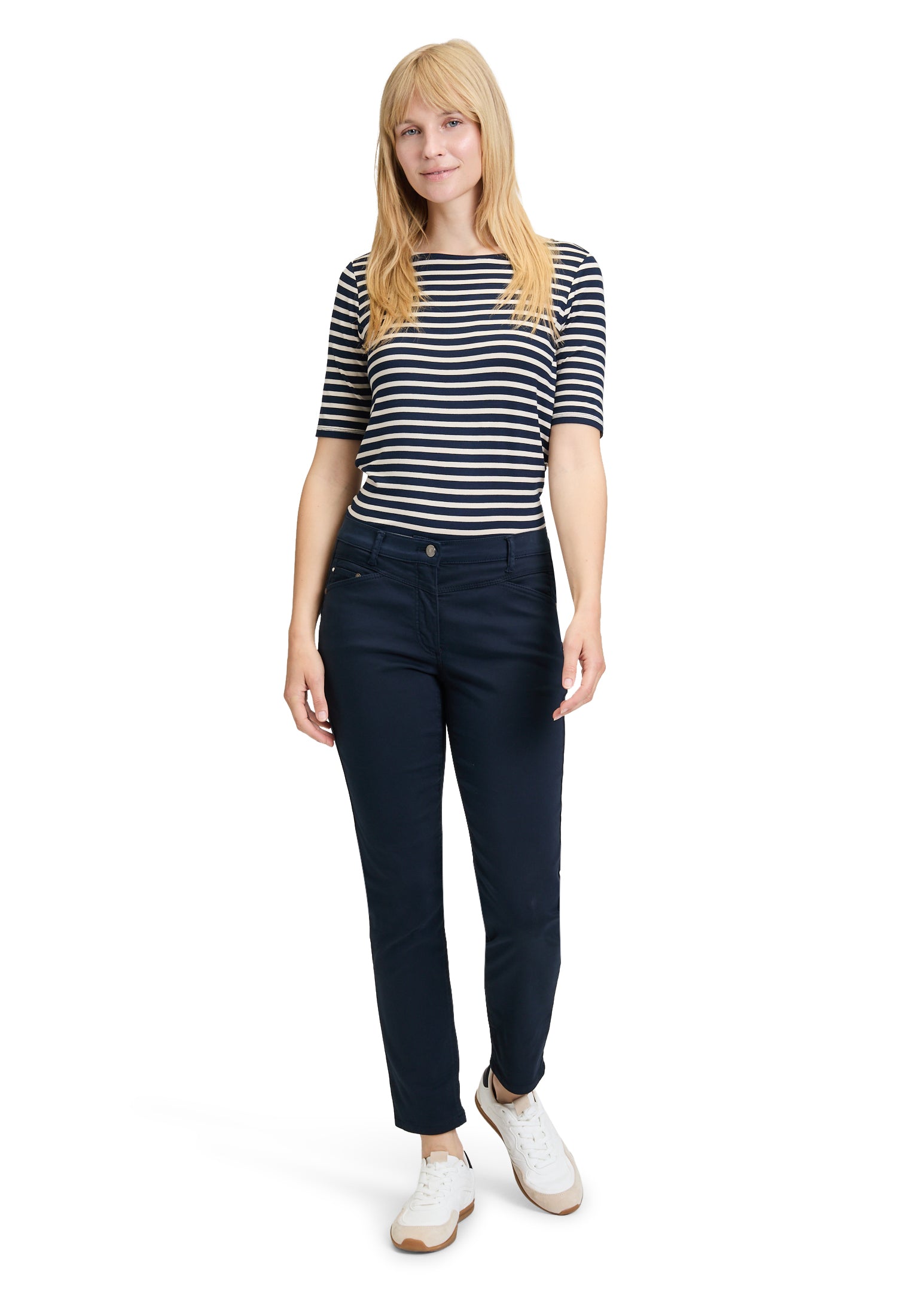 Betty Barclay - Navy and Cream T-shirt