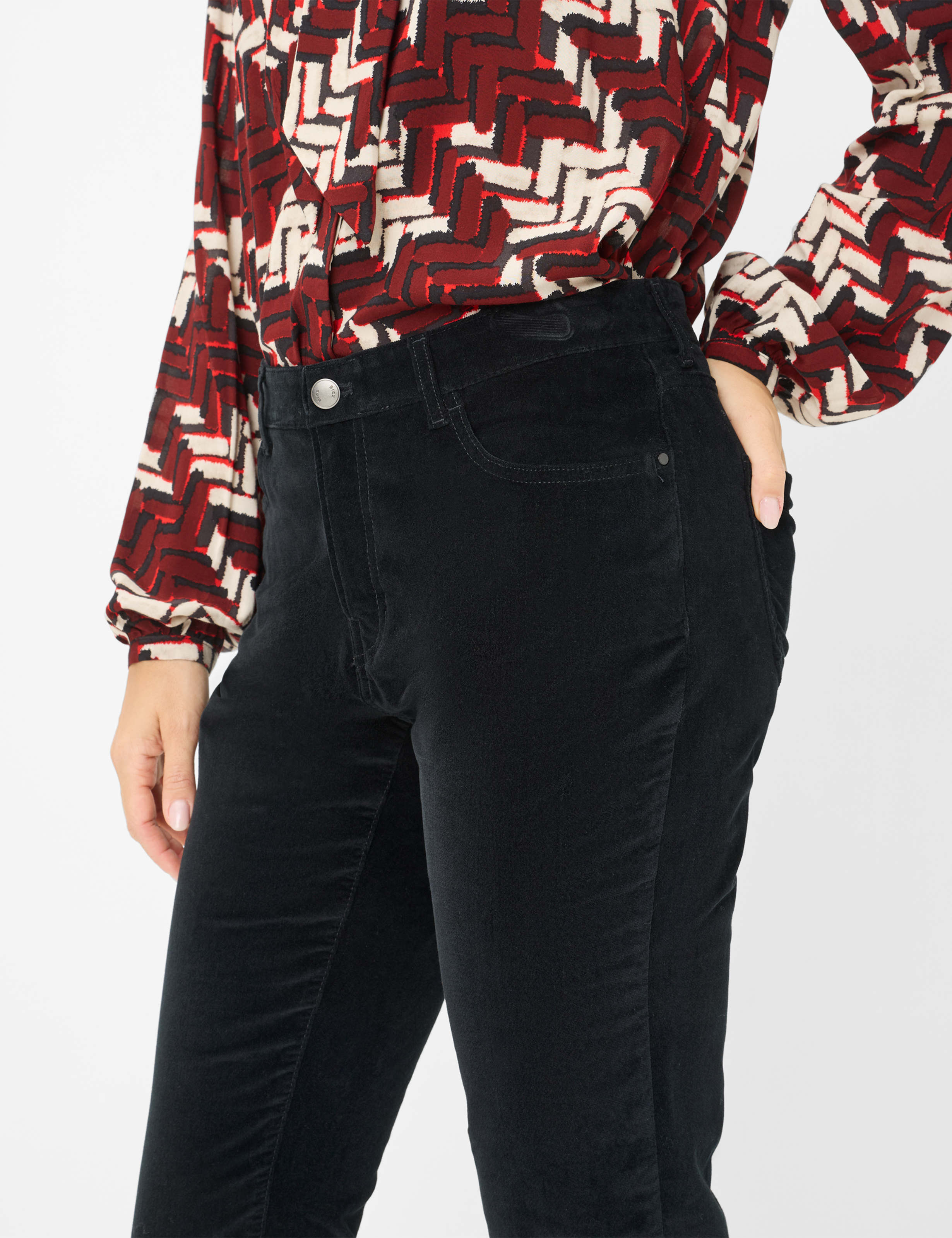 Brax - Mary Velvet Pant - Black