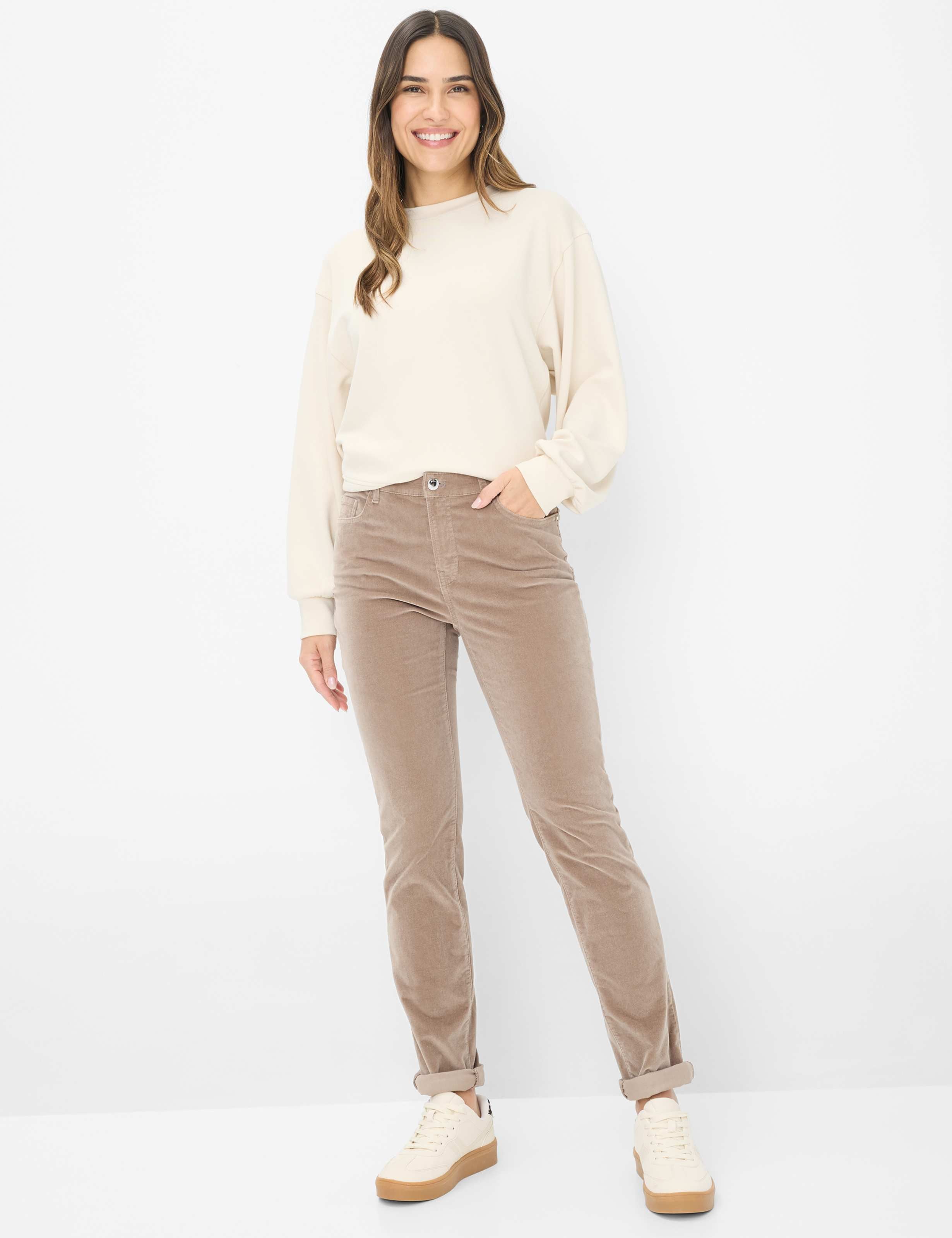 Brax - Mary Velvet Pants -Camel