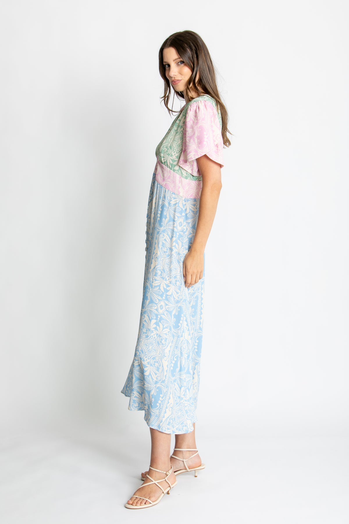 Kachel - Grace Print Midi Dress