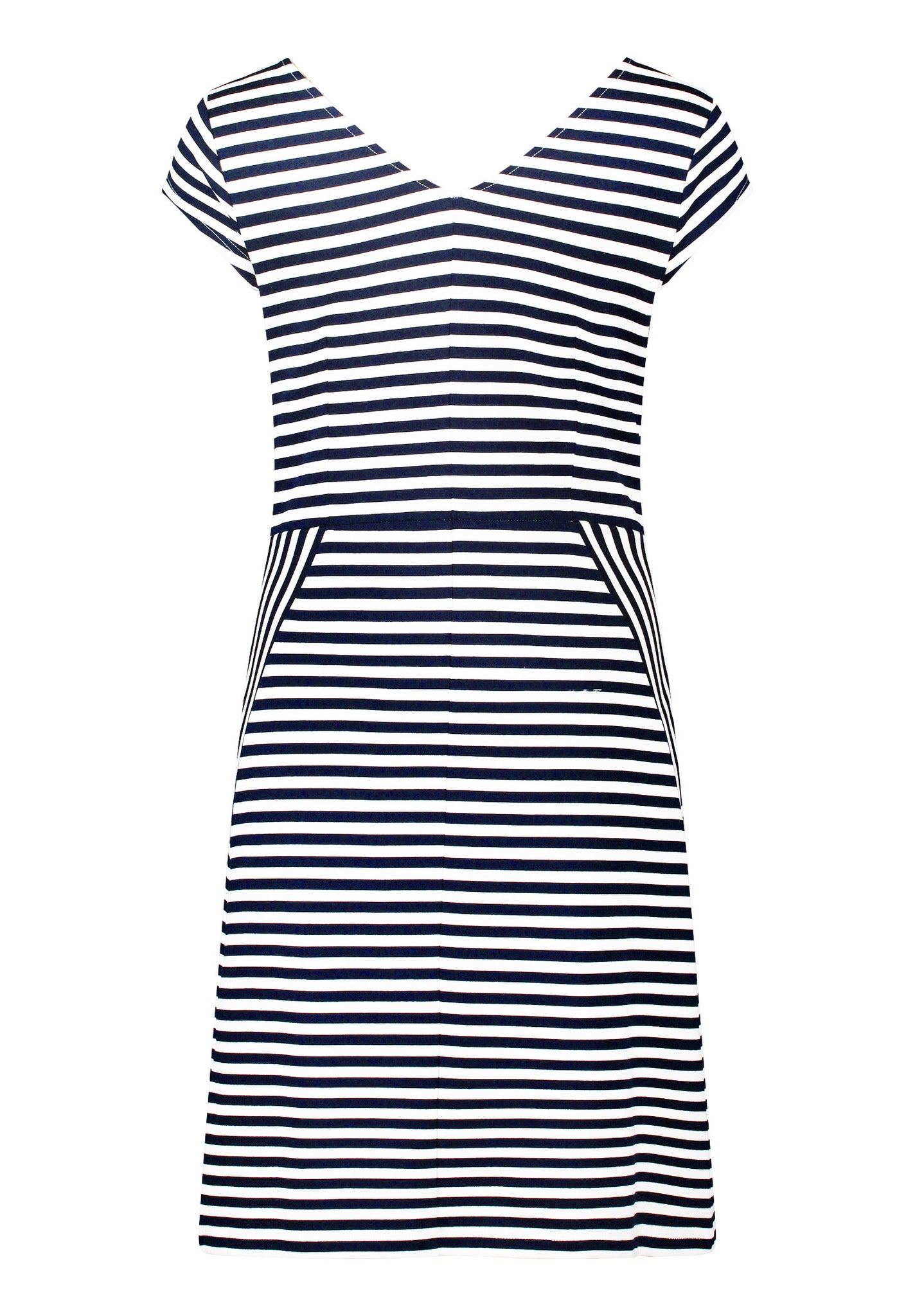 Betty Barclay - Navy and White Stripe Dress