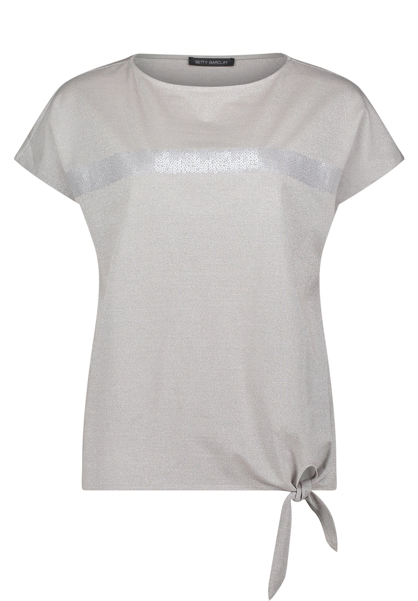 Betty Barclay - Grey/Silver T-shirt with Sequins and Glitter Thread