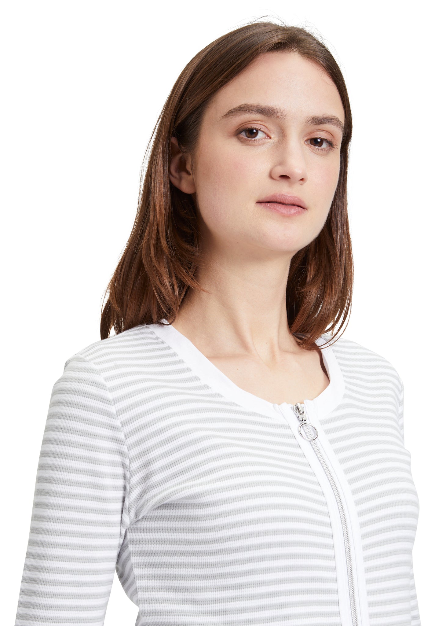 Betty Barclay - Grey and White Stripe Jacket
