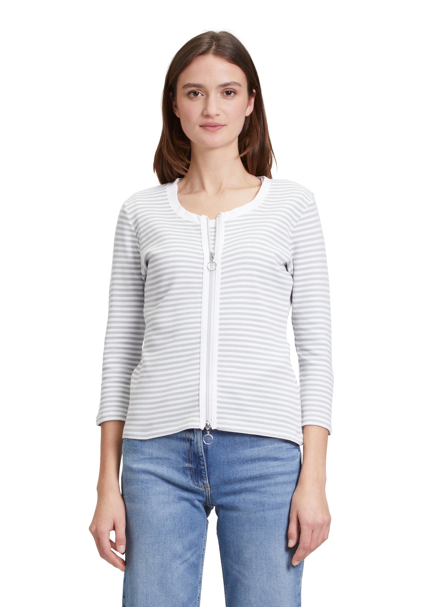 Betty Barclay - Grey and White Stripe Jacket
