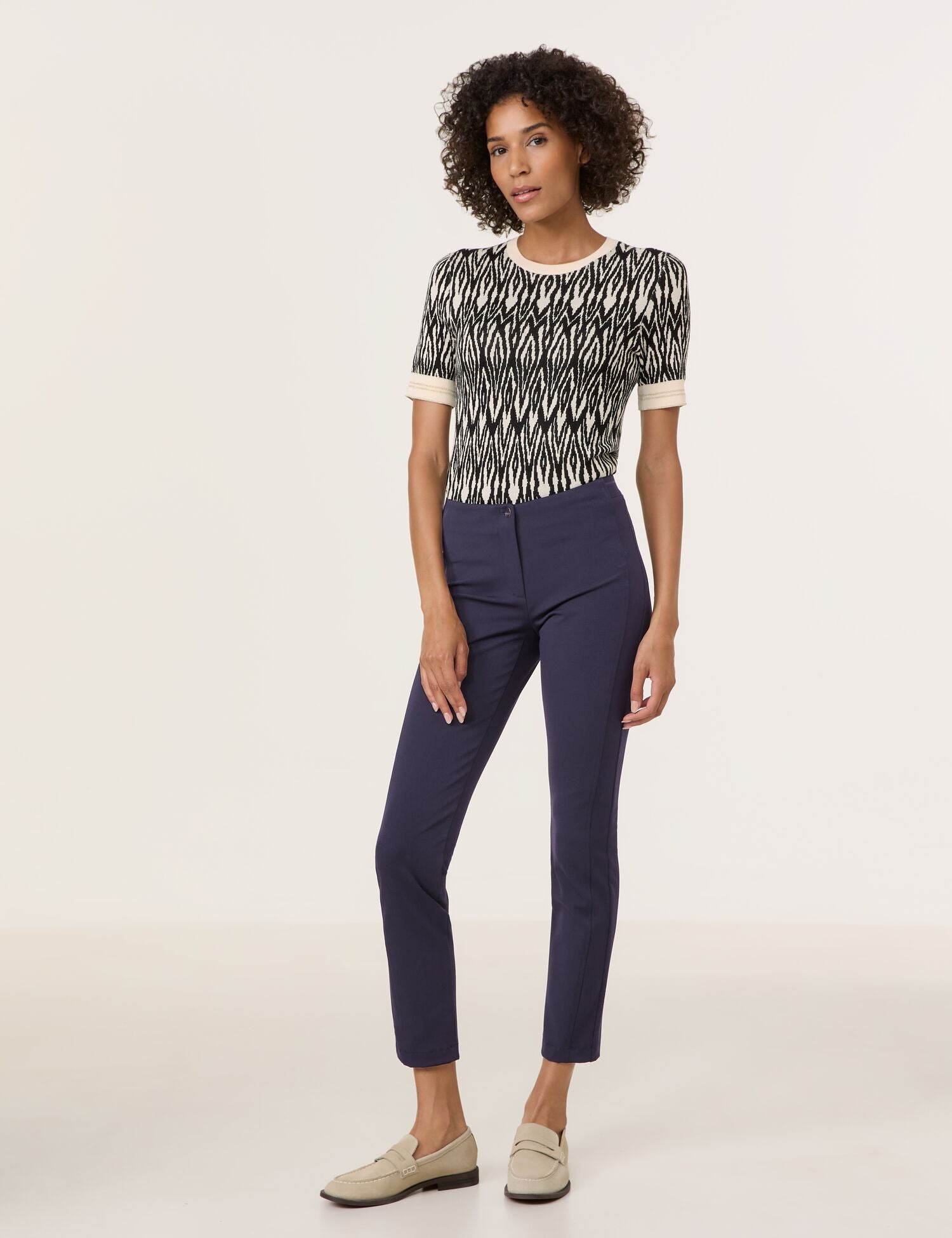 Gerry Weber - San Ya Slim Fit Navy Pants 7/8 Length