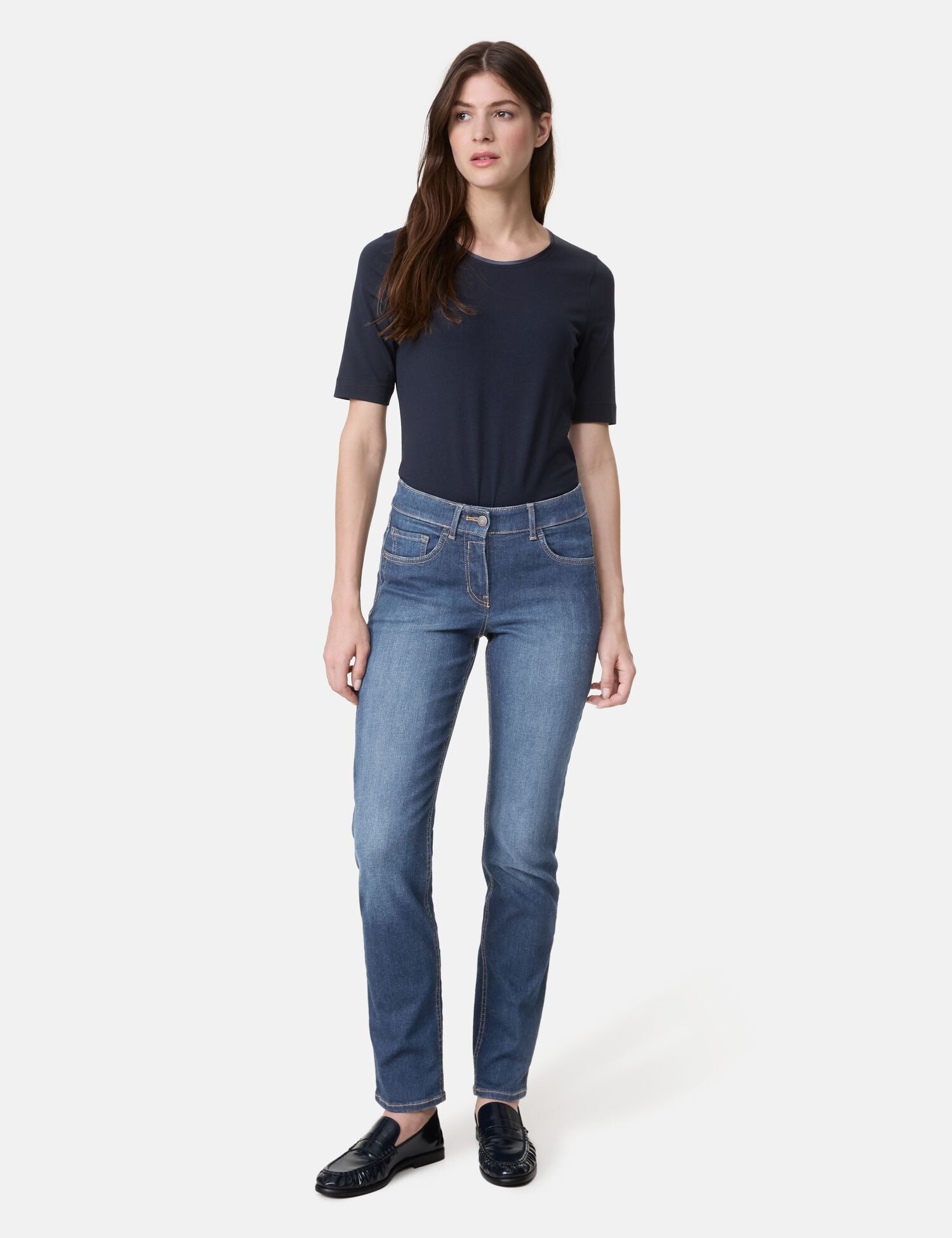 Gerry Weber - Soline Best4Me Slim Fit Nougat Blue Denim (Spring)