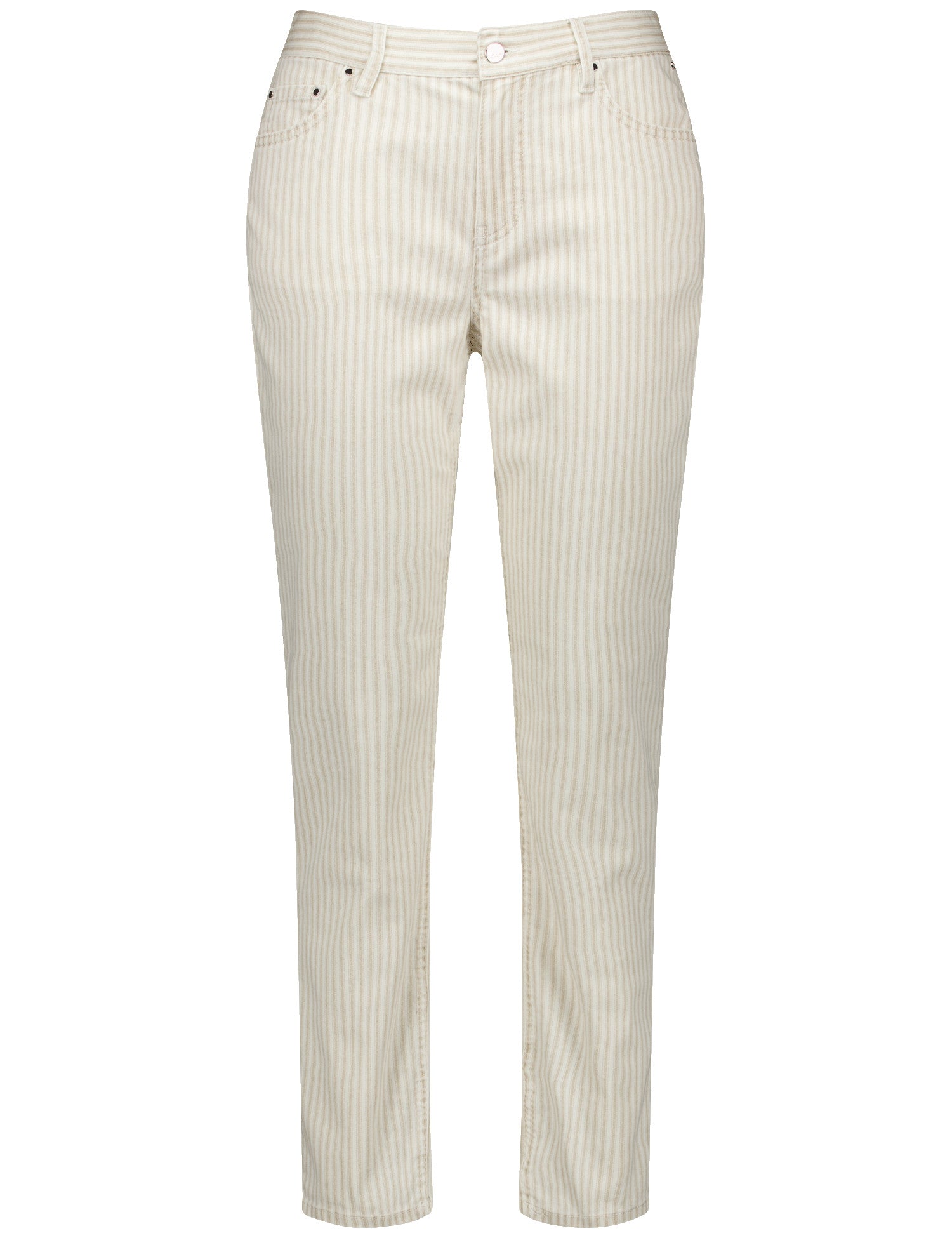 Gerry Weber -Beige and White Stripe Denim Pant