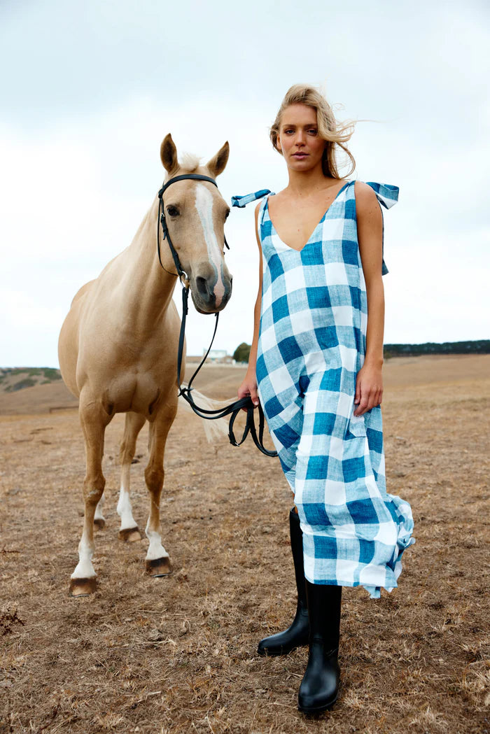 Binny - Haybales Tie Shoulder Dress