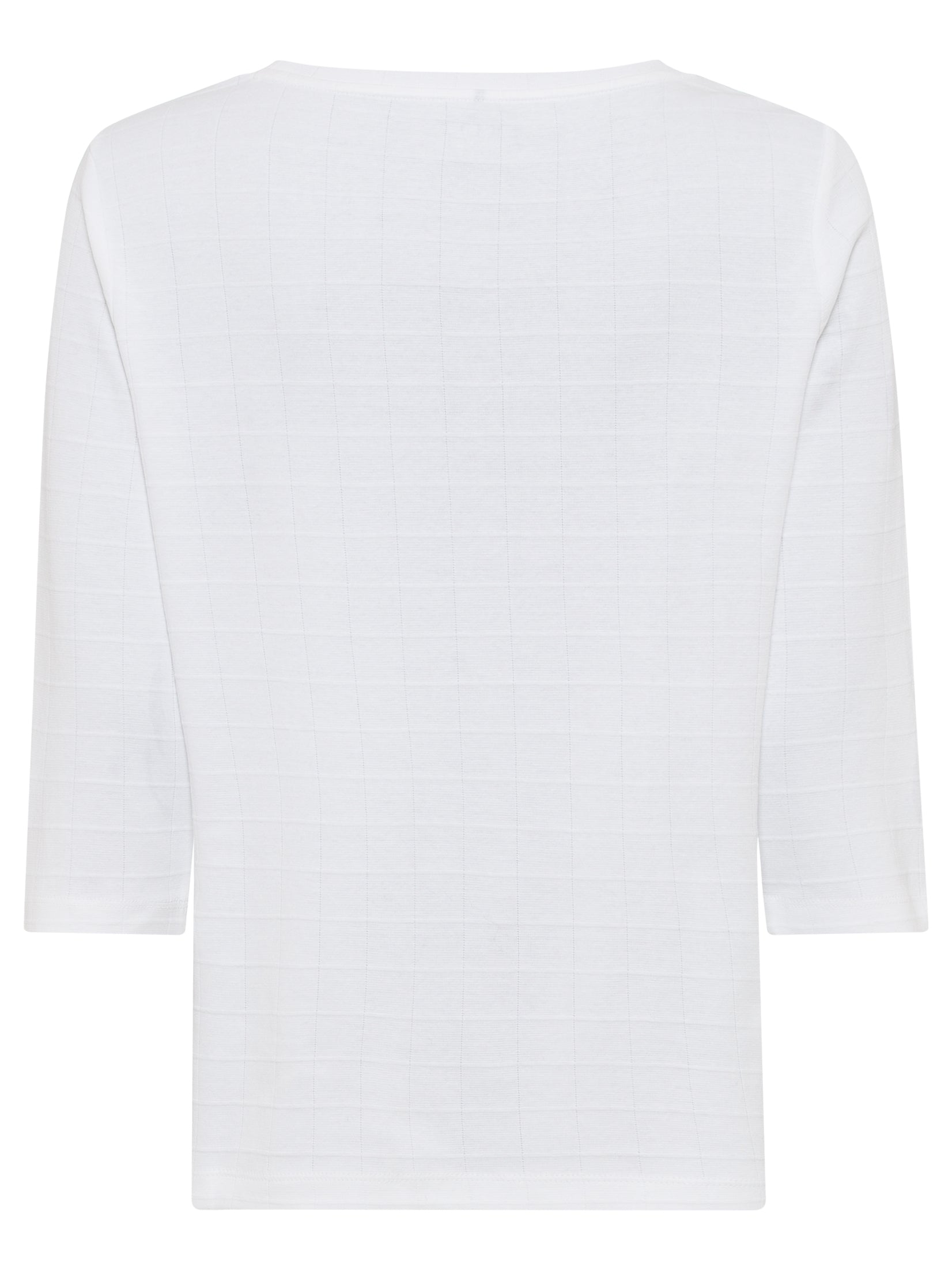 Olsen - Cotton Boat Neck Top in White