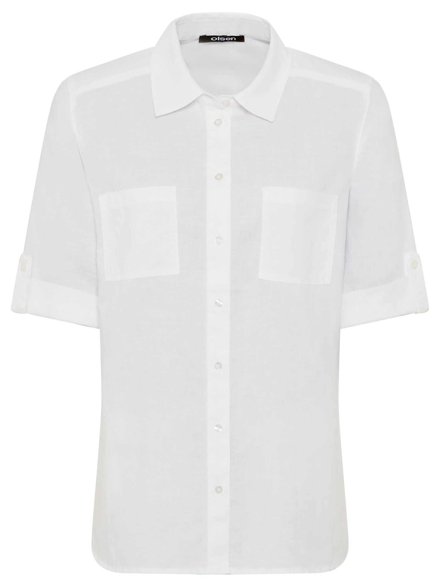 Olsen - Short Sleeve Blouse- White