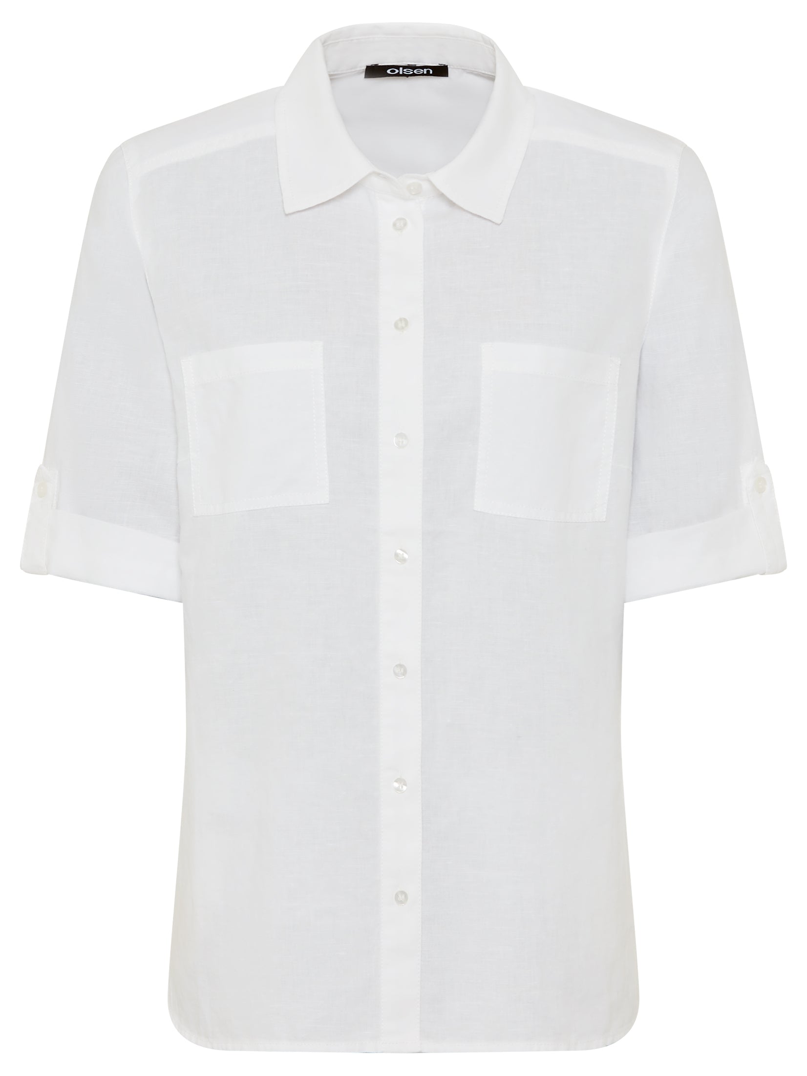 Olsen - Short Sleeve Blouse- White